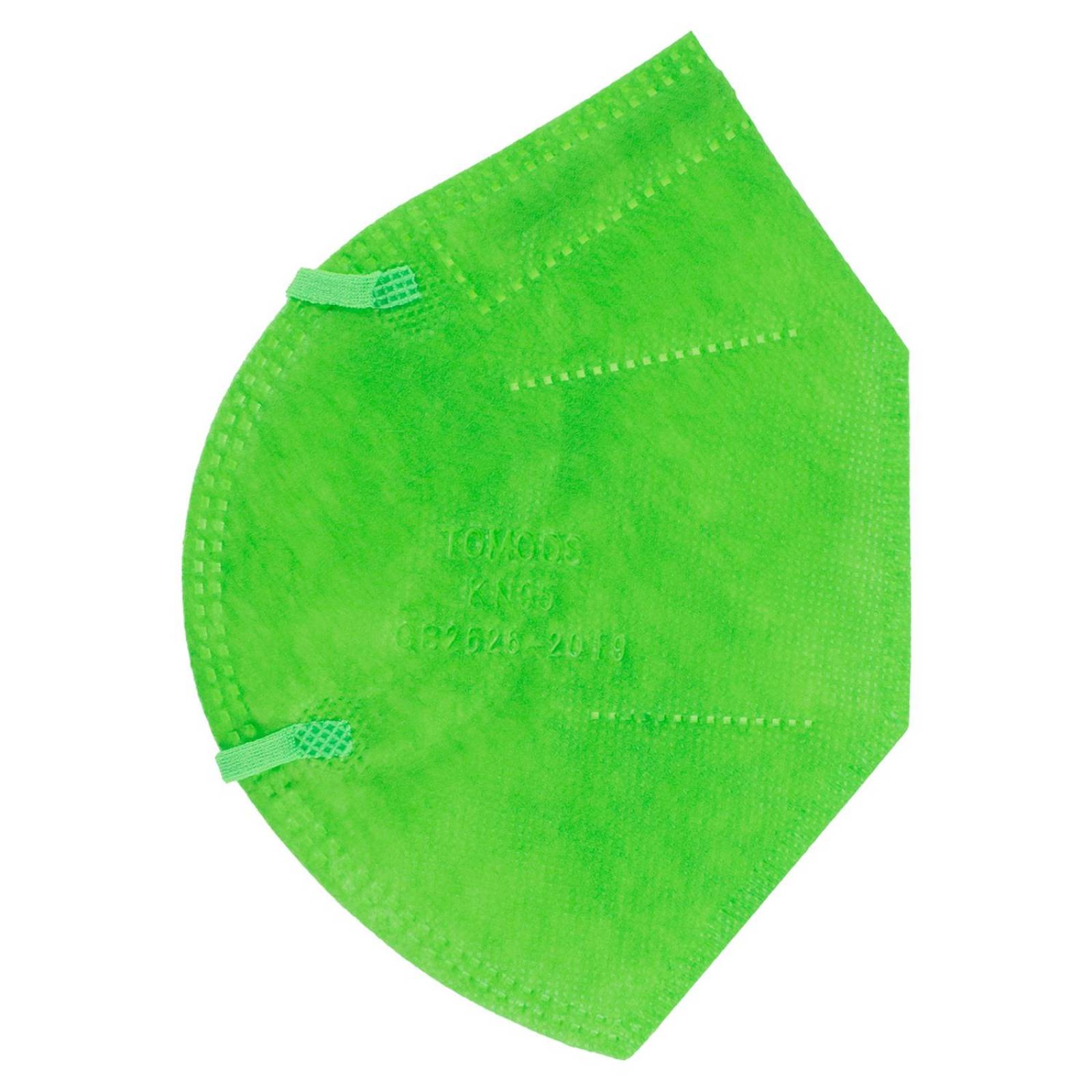 Cubrebocas Kn95 Tomods Mascarillas Certificados Caja 10 Pzs Verde lima Verde Lima.