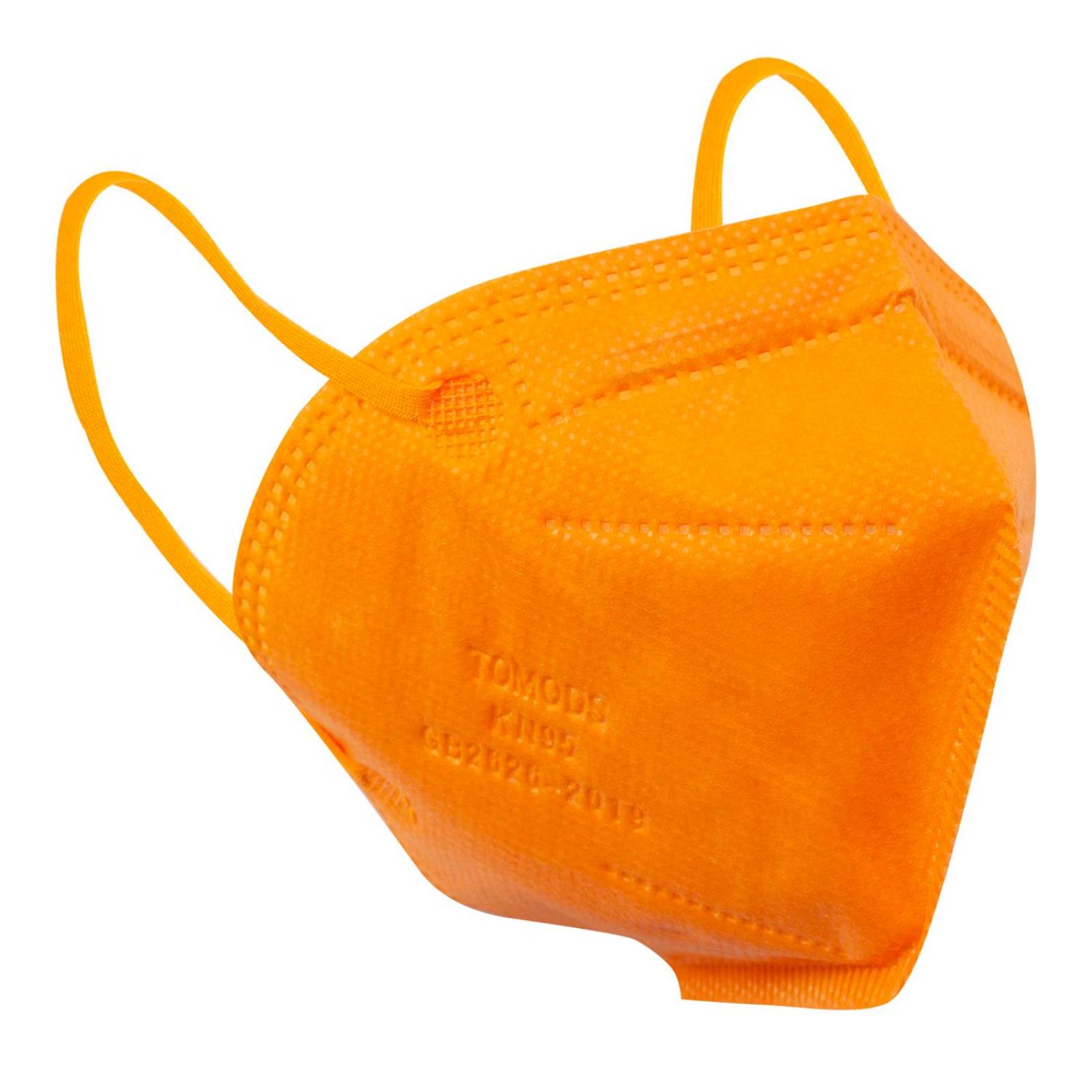 Cubrebocas Kn95 Tomods Mascarillas Certificados Caja 10 Pzs Naranja