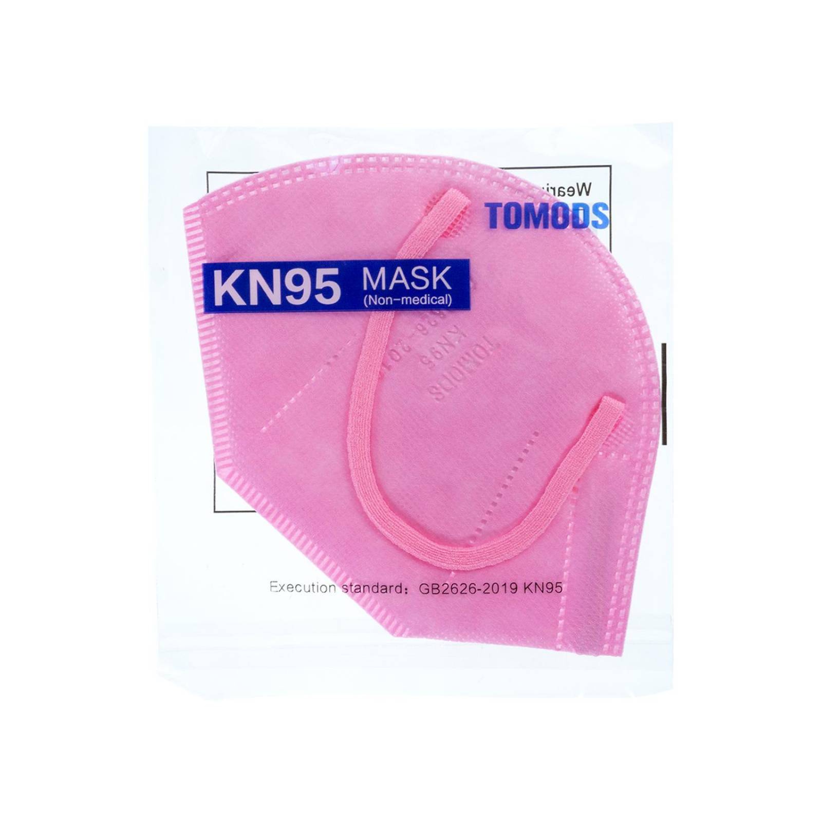 Cubrebocas Kn95 Tomods Mascarillas Certificados Caja 10 Pzs Rosa.