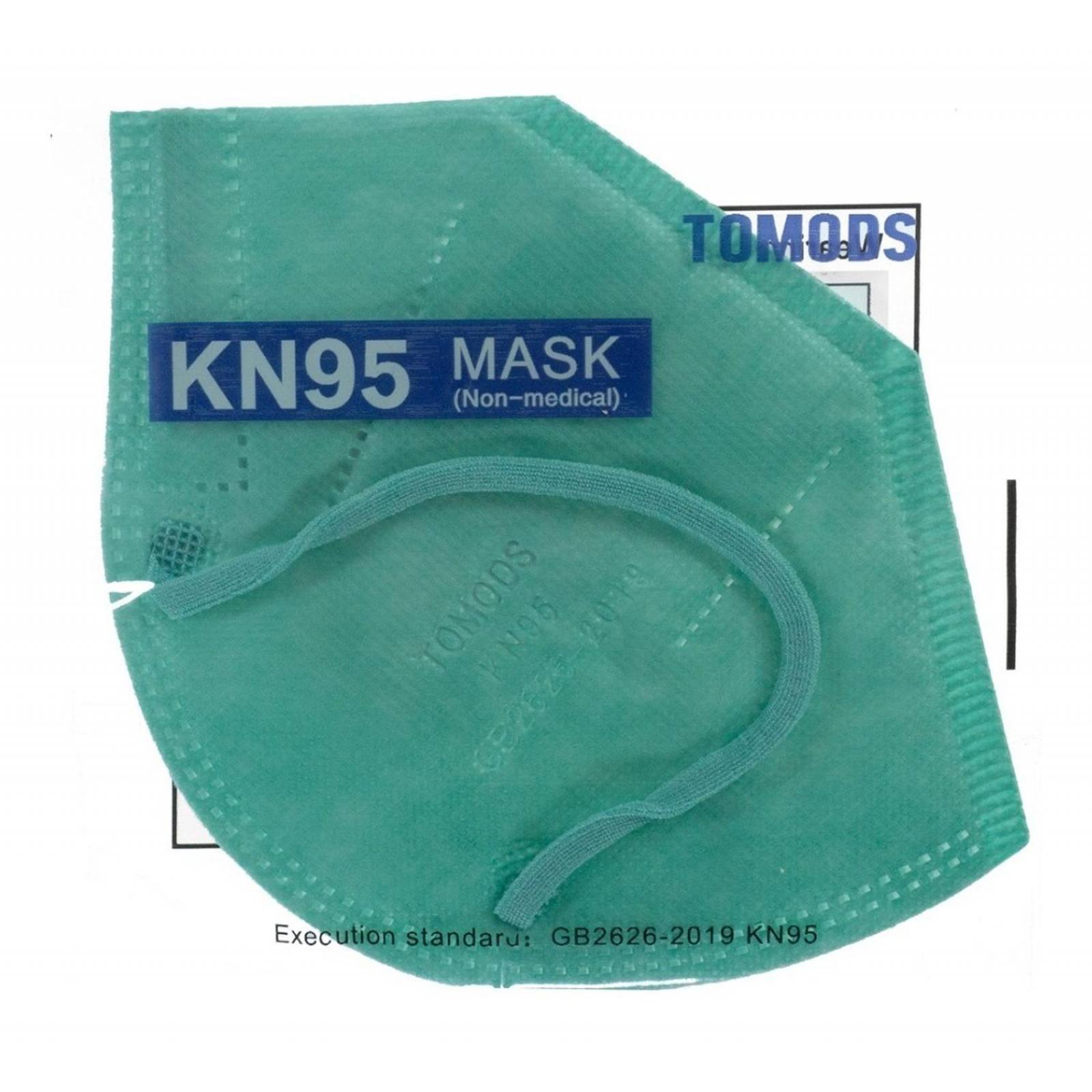 12 Cubrebocas Kn95 Tomods Certificado Con 4 Capas De Protección Para Adulto. Mascarilla Fabricada En Polipropileno, Algodón Y Elástico, Desechables.