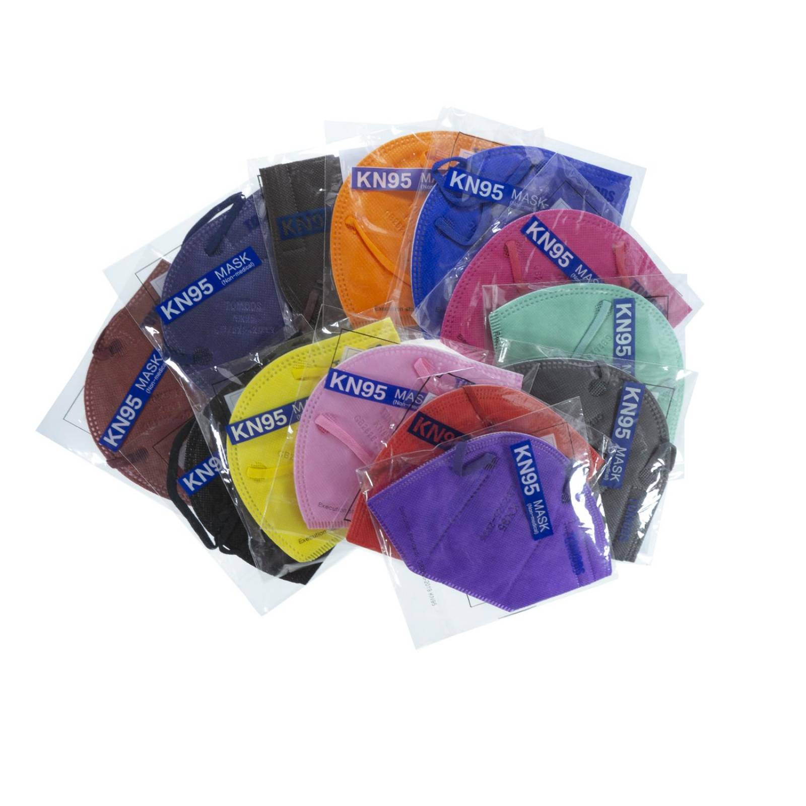 Kn95 Mascarillas Cubrebocas Lavables 13 Pzs Colores Tomods Mixto 2