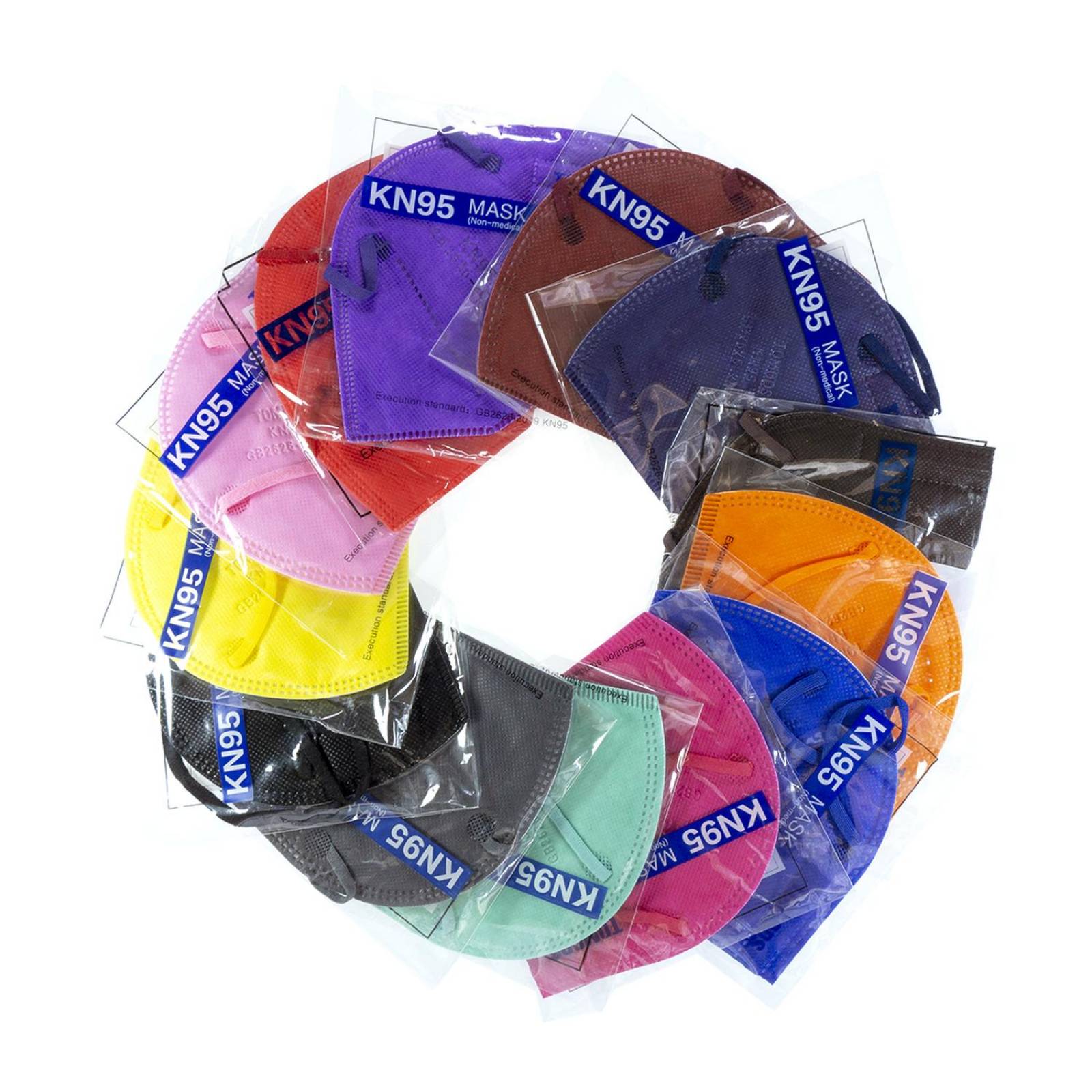 Kn95 Mascarillas Cubrebocas Lavables 13 Pzs Colores Tomods Mixto 2