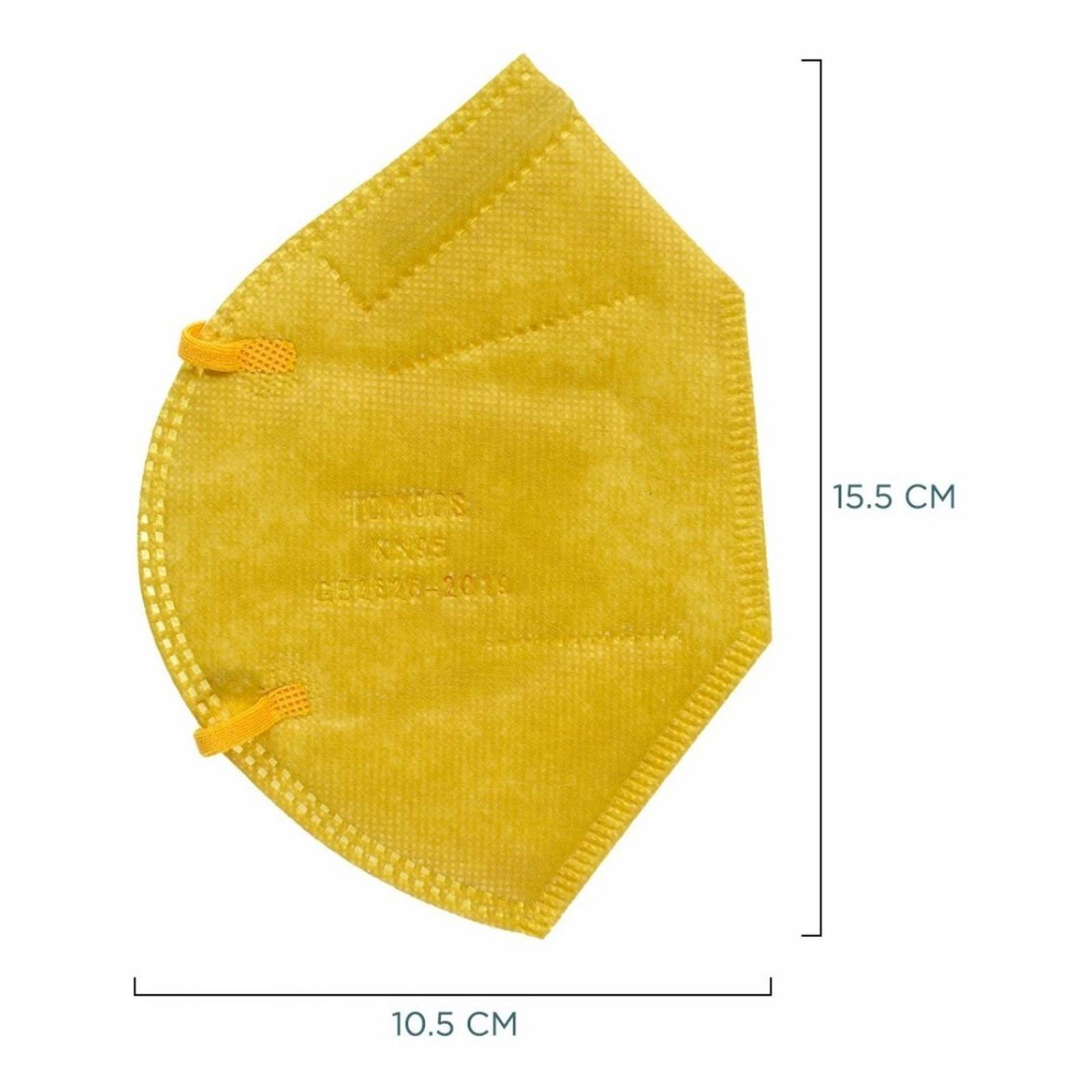 Kn95 Mascarillas Cubrebocas Lavables 13 Pzs Colores Tomods Mostaza.