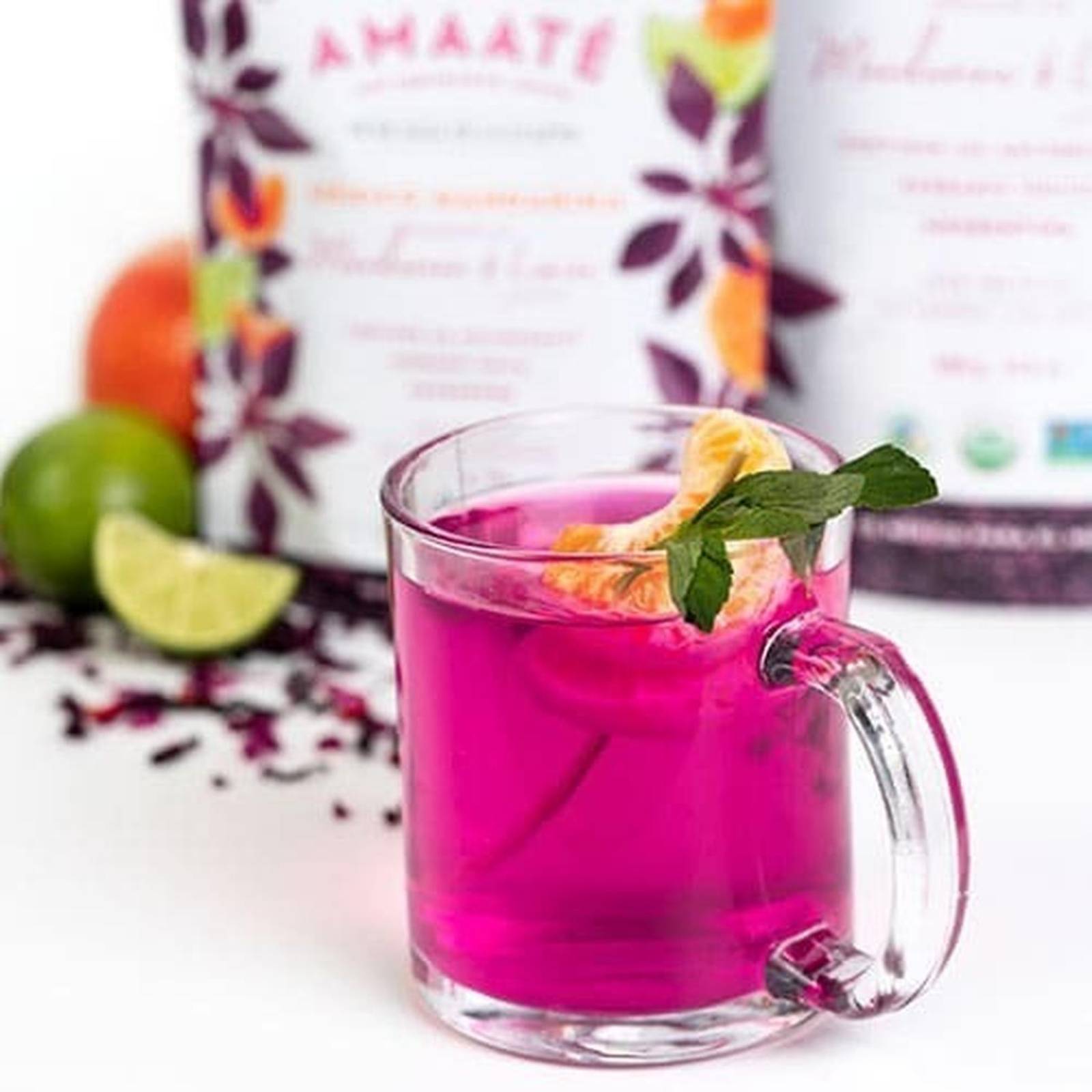 Té Antioxidante de Hoja de Amaranto, Citricos Y Frutos Amaaté 75gr Mandarina