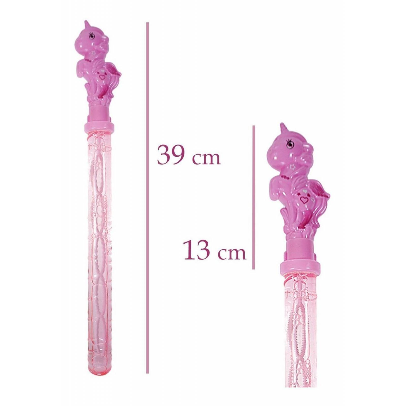 Baston De Burbujas De Jabón Burbujero Unicornio 39cm 3pzs 