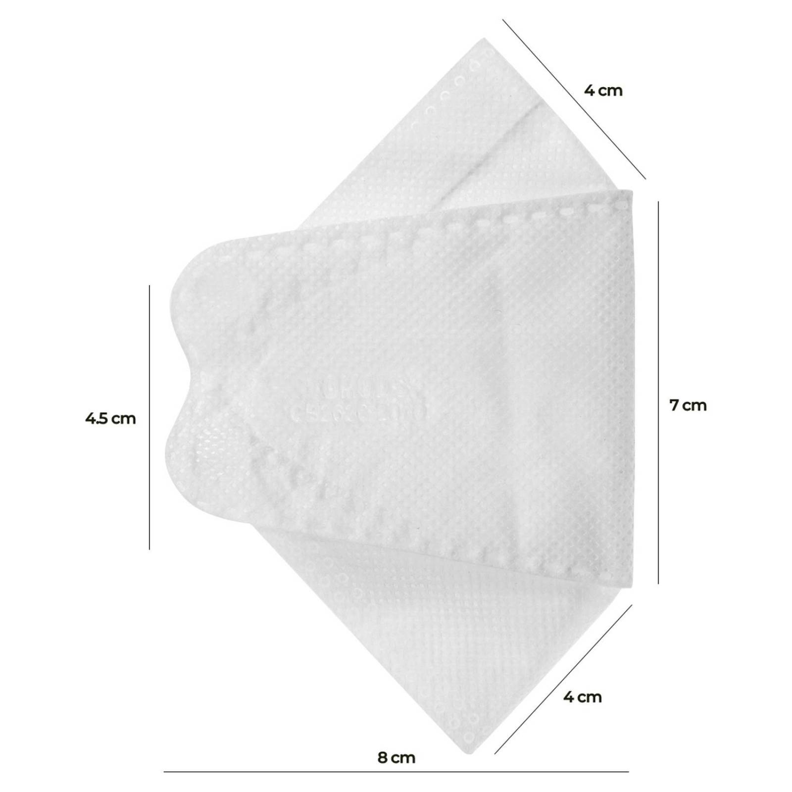 Cubrebocas Kf94 Infantil Mascarillas De Colores 15 Pzs Blanco