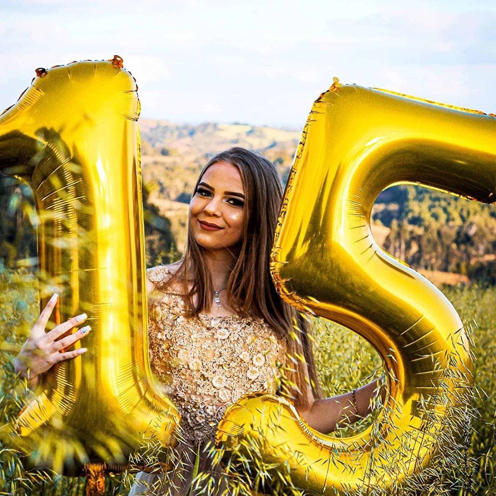 Numero Globo Metalico Plata Dorado Grande 82cm Decoracion Número  0 Dorado