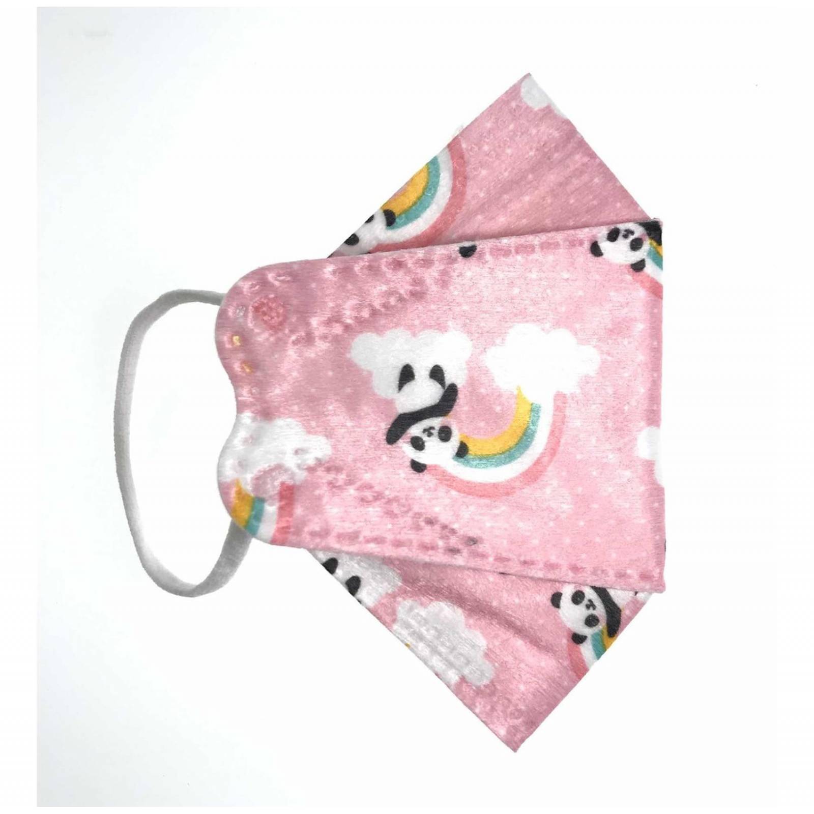 Cubrebocas Kf94 Infantil Mascarillas De Colores 15 Pzs Rosa Panda