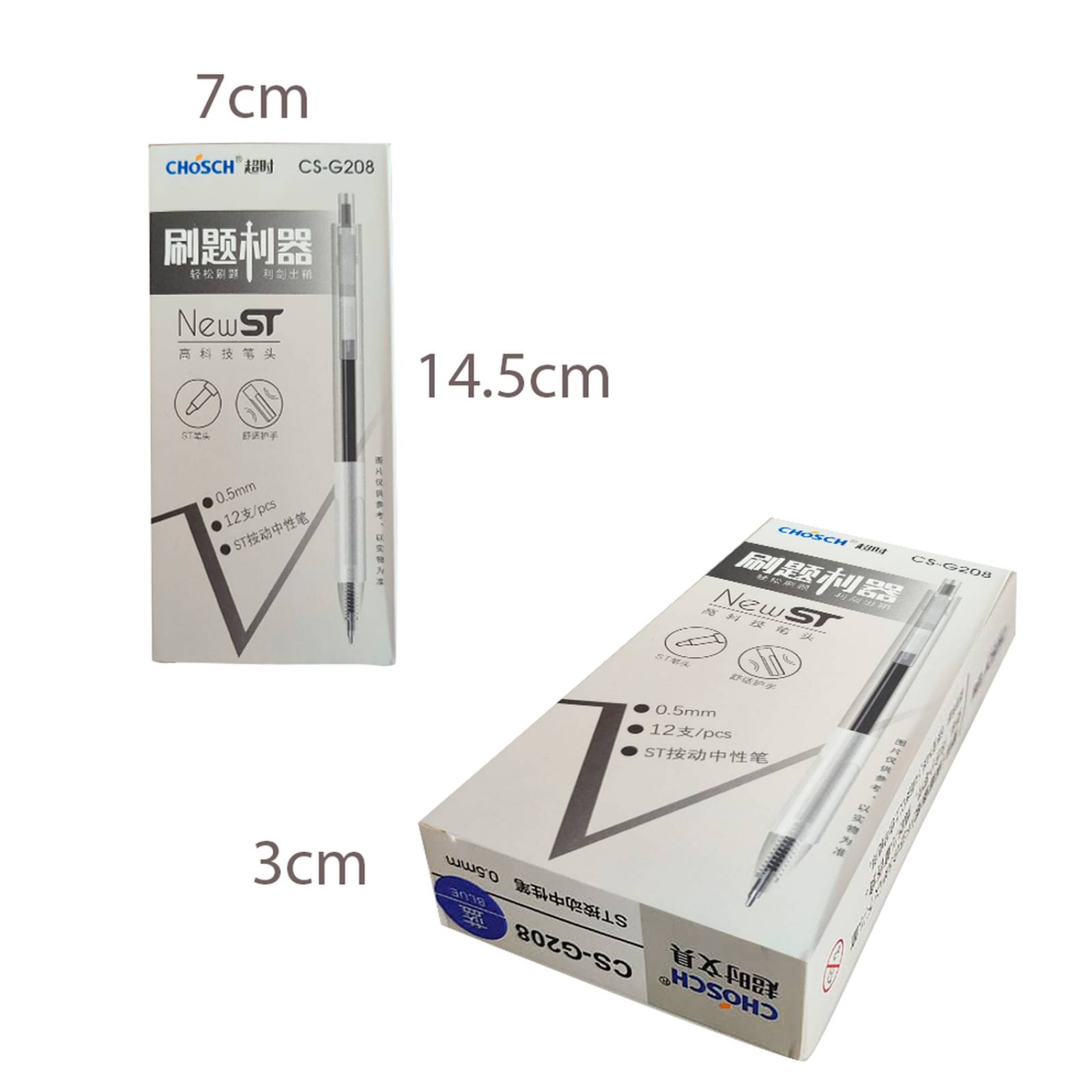 Pluma De Gel Retráctil 12 Piezas Bolígrafo Lapicero Cristal 