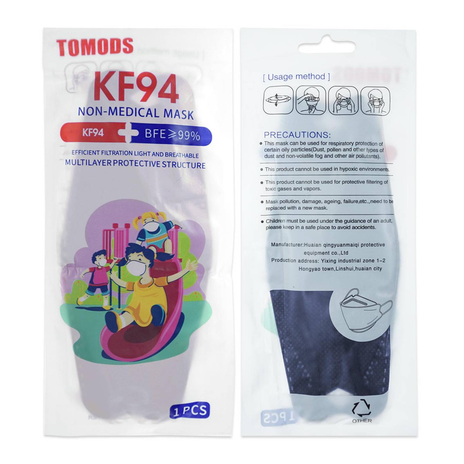 Cubrebocas Kf94 Infantil Mascarillas A Elegir Colores 50pzs