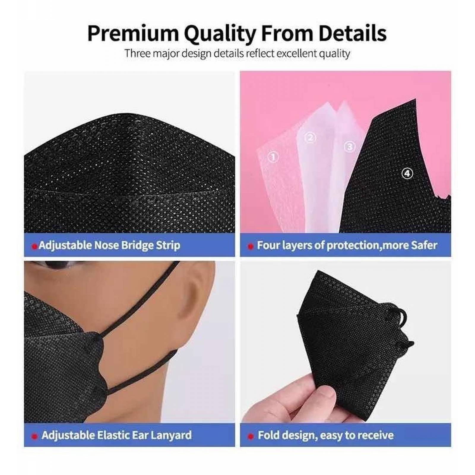 Cubrebocas Kf94 Infantil Mascarillas A Elegir Colores 50pzs