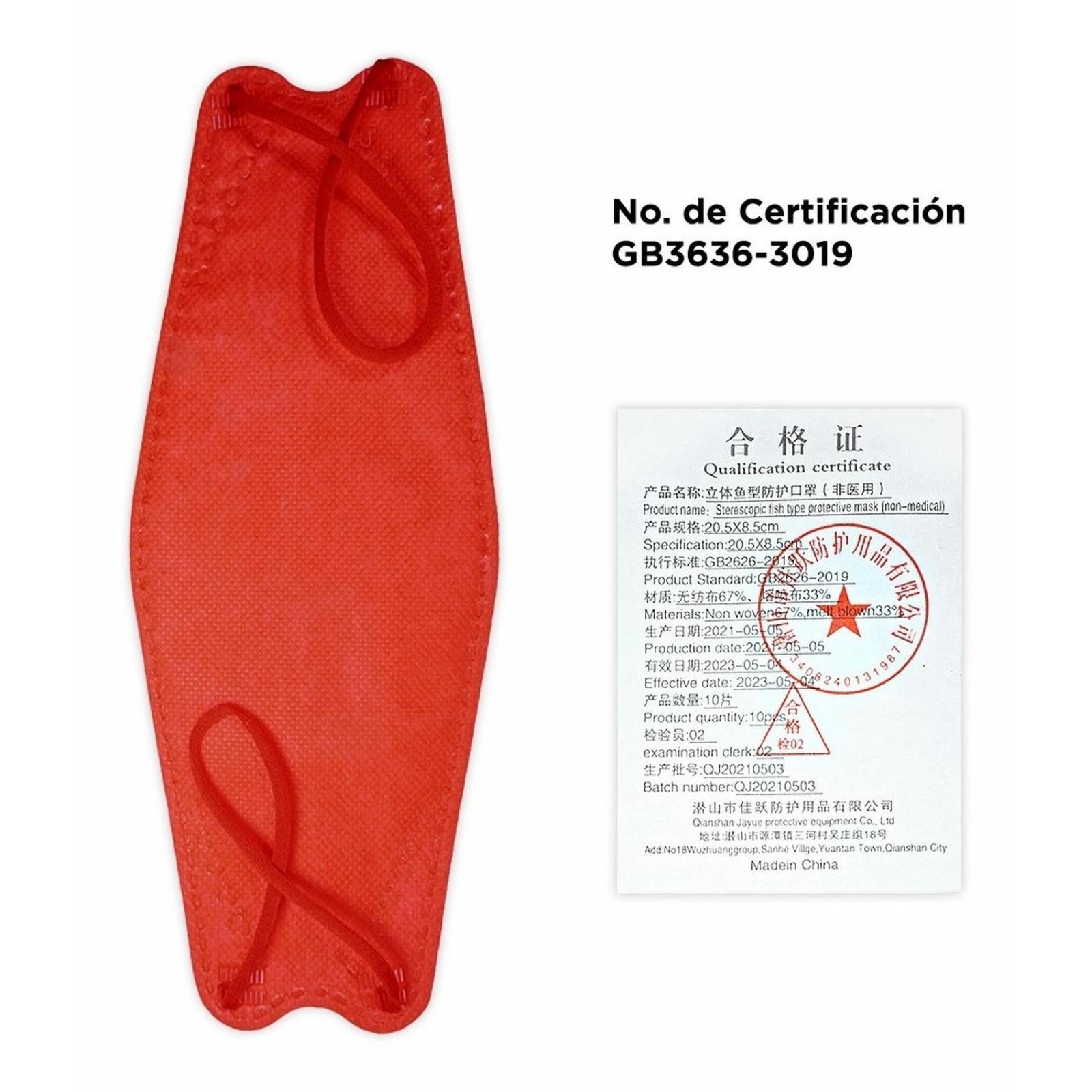 Cubrebocas Kf94 Mascarillas Proteccion Maxima 10pzs Adulto 