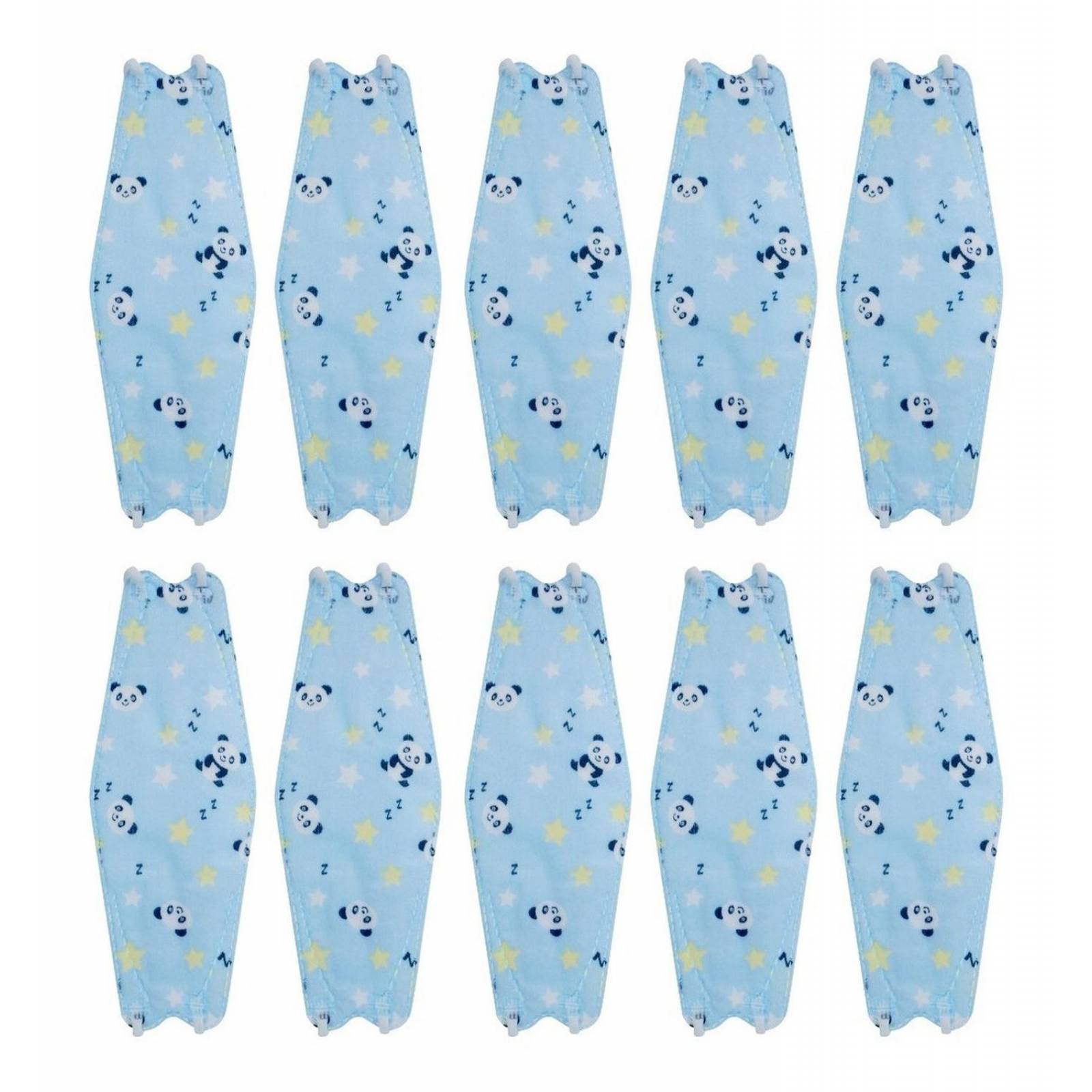 Cubrebocas Kf94 Infantil Mascarillas De Niño 10 Pzs Azul Pandita.