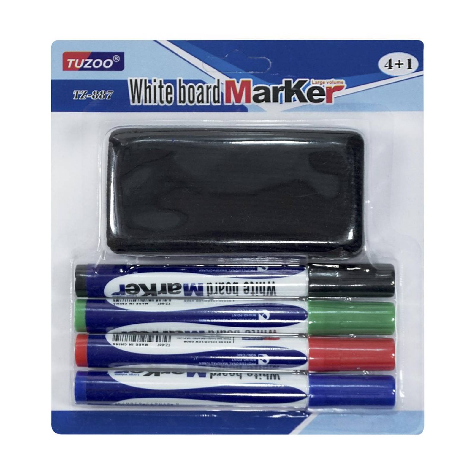 Marcador Para Pizarrón Blanco Bic Marker 4 Pz Con Borrador