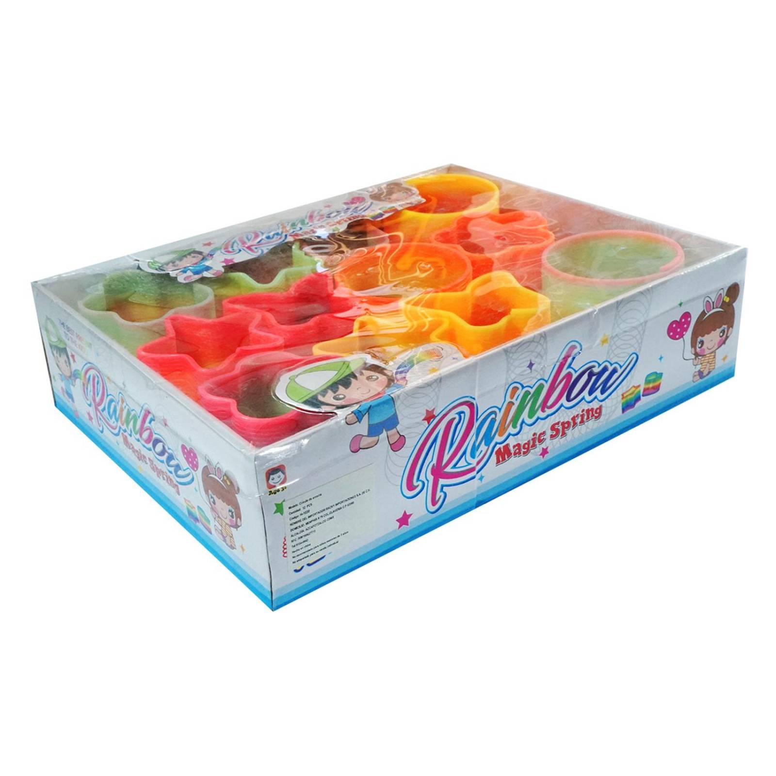 Juego De Resortes Gusano Espiral Rainbow Magic Spring 12pzs