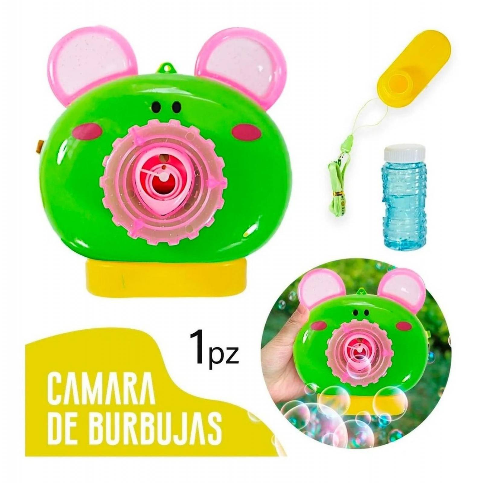 Cámara De Burbujas Juguete Para Hacer Burbujas Burbujero 1pz Raton