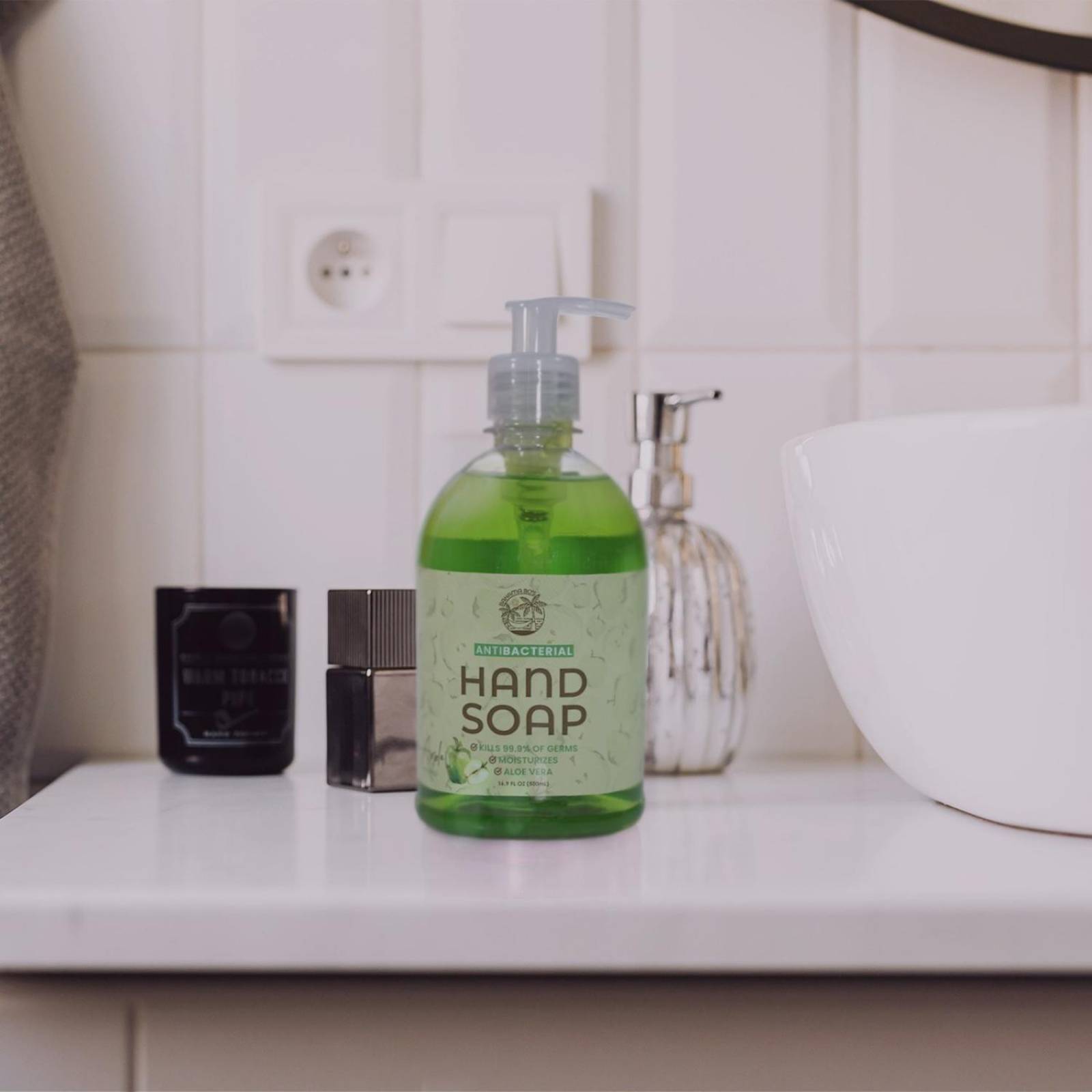 Jabón Líquido Para Manos Antibacterial Hipoalergénico 500mil Manzana