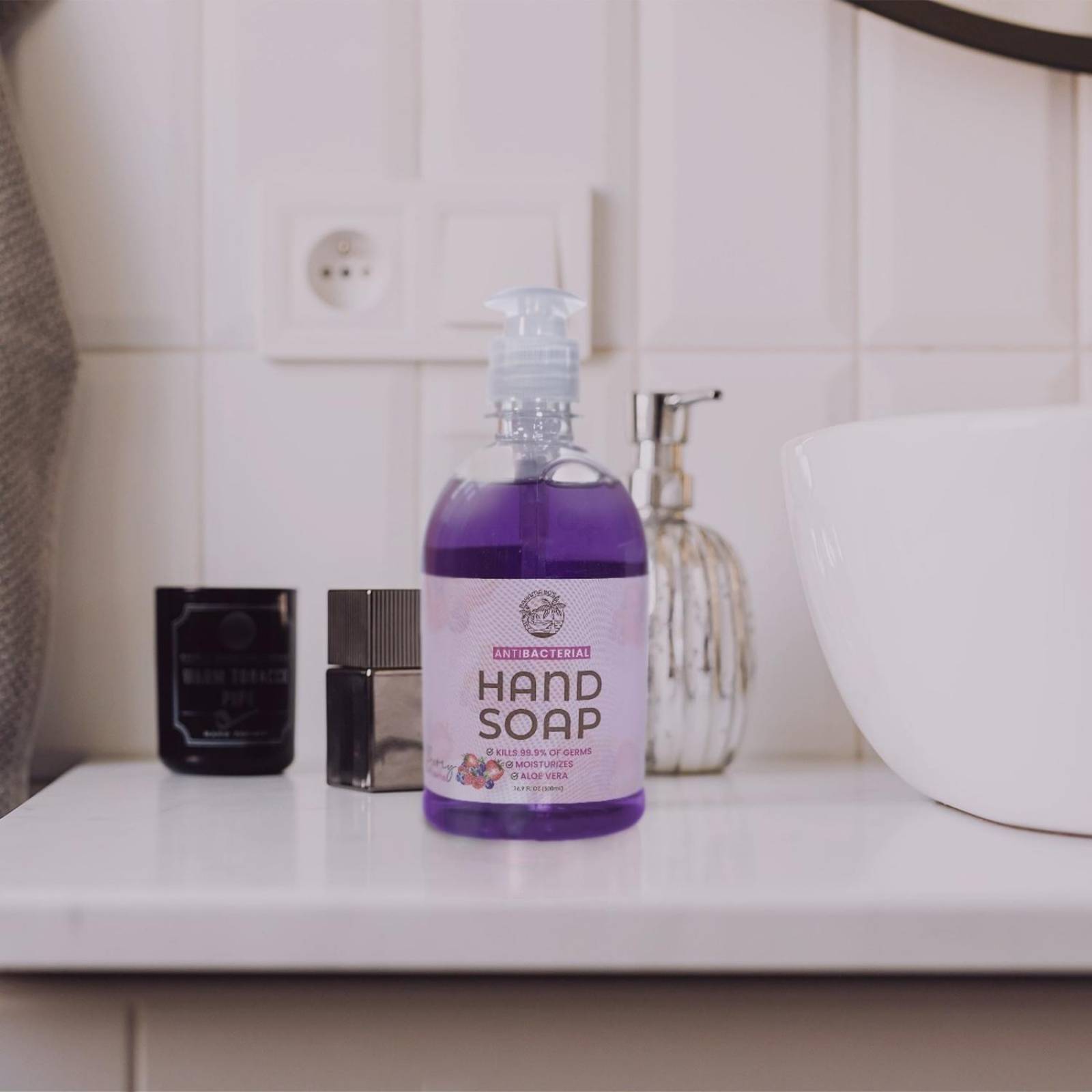 Jabón Líquido Para Manos Antibacterial Hipoalergénico 500mil Frutos Rojos