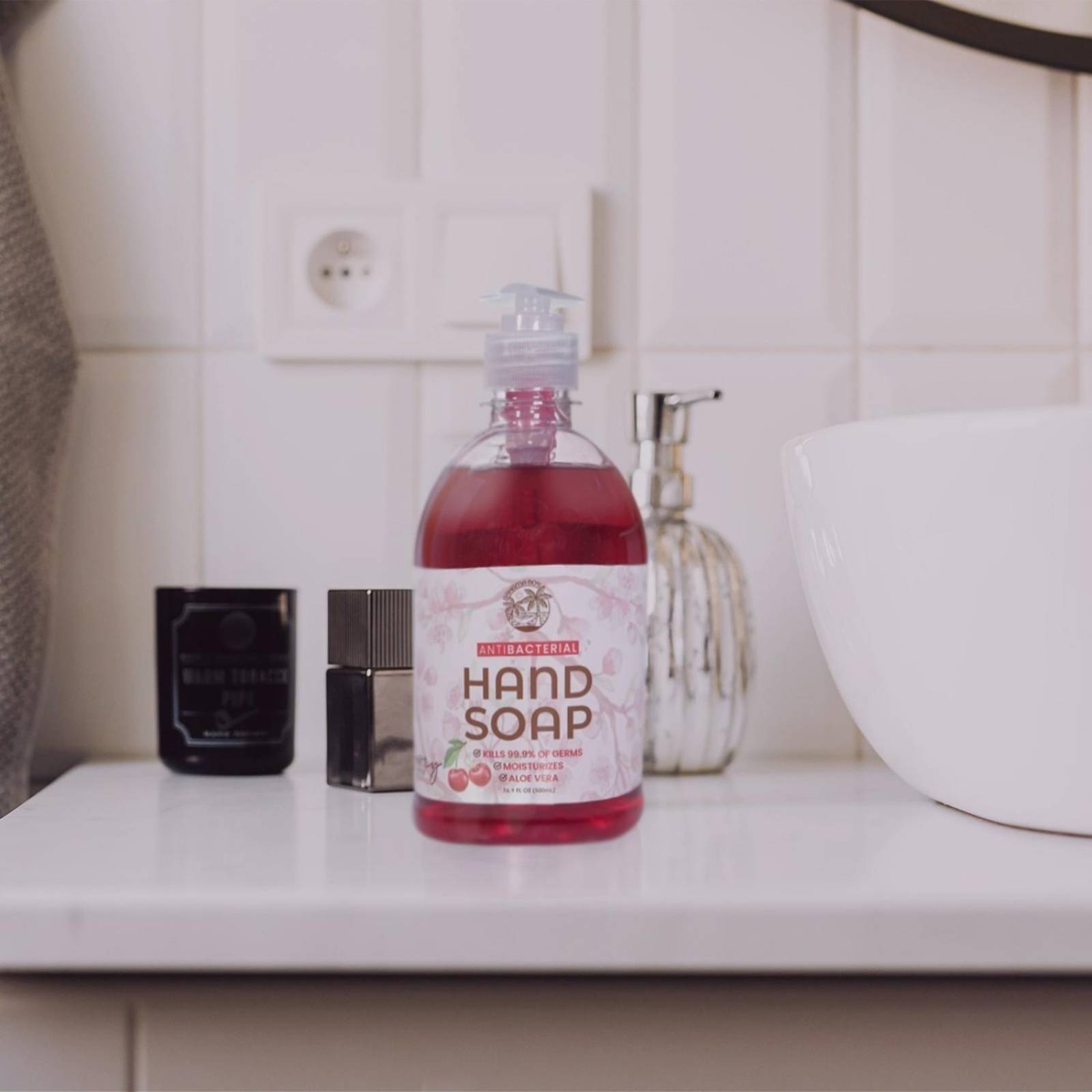 Jabón Líquido Para Manos Antibacterial Hipoalergénico 500mil Cereza