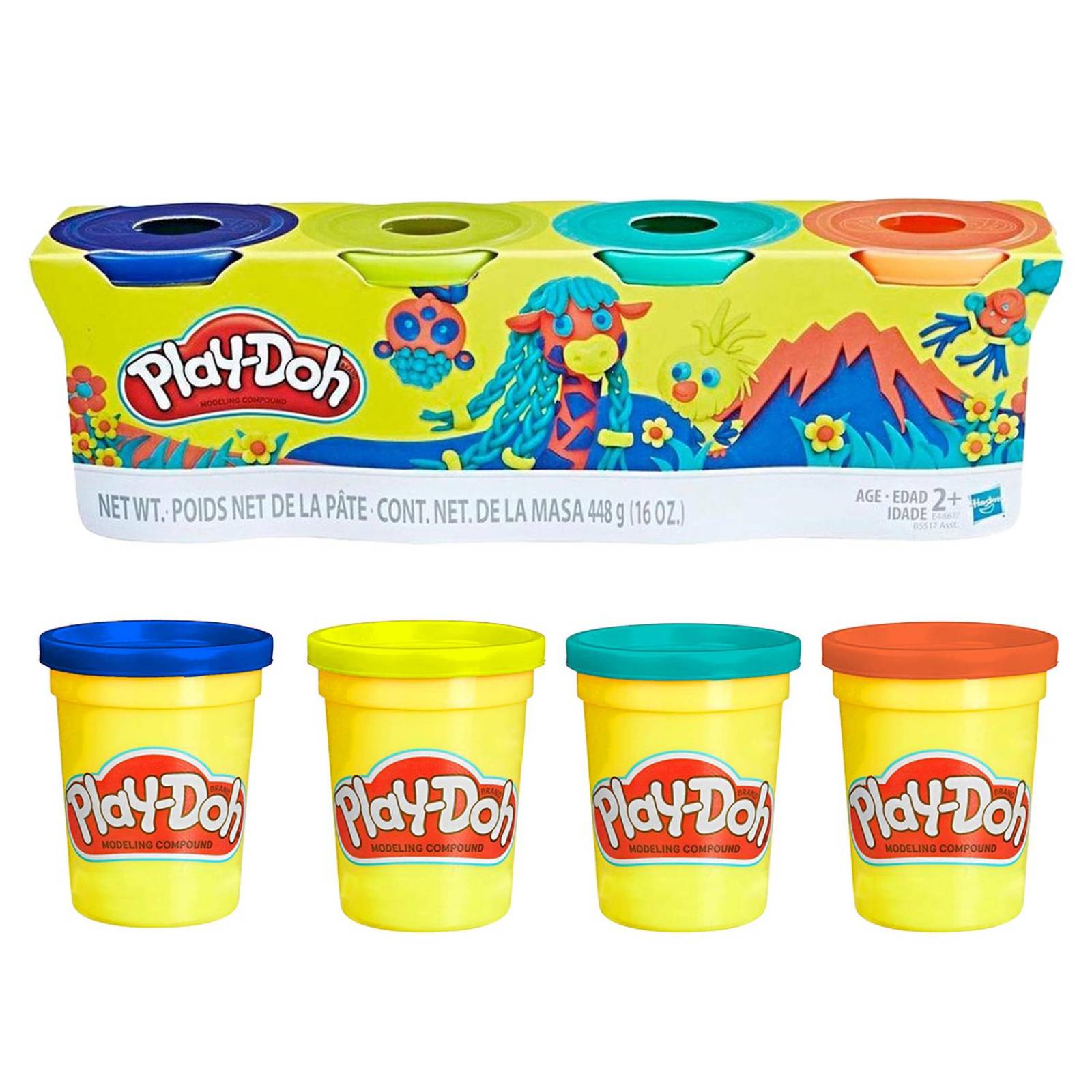 Play-Doh Plastilina Masa Moldeable 4 colores Animales