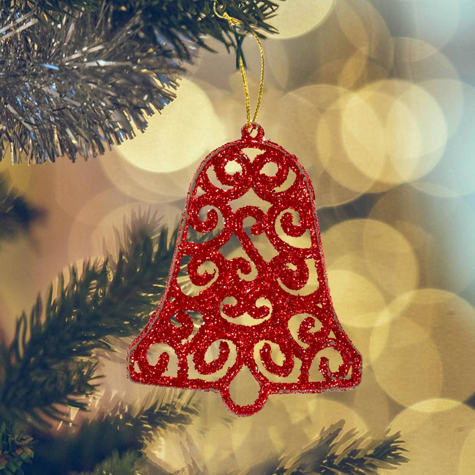 Adornos Navideños Colgantes Figura Campana Navidad 45pz 