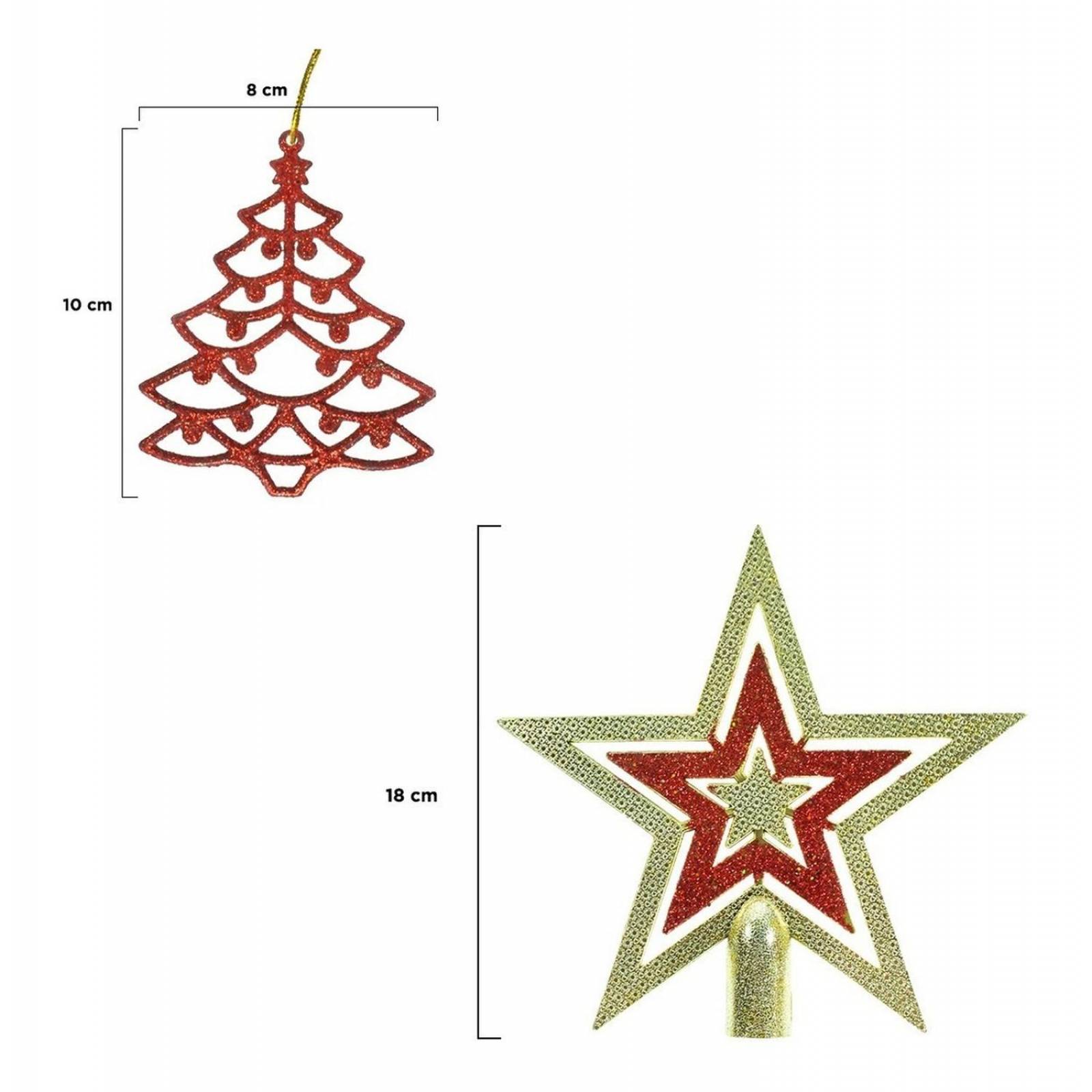 Adornos Navideños Figuras Colgantes Para Arbol Navidad 65pzs