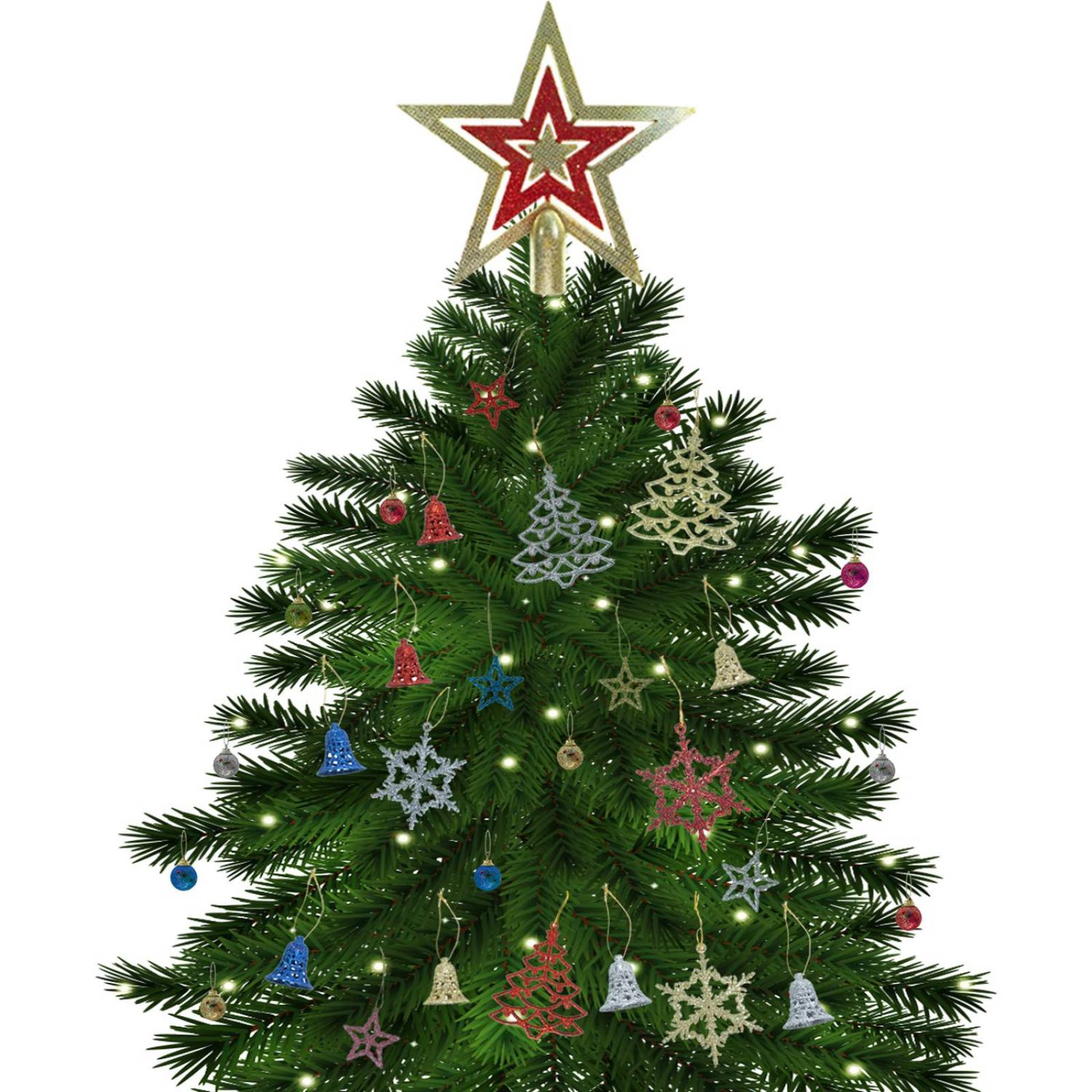 Adornos Navideños Figuras Colgantes Para Arbol Navidad 65pzs