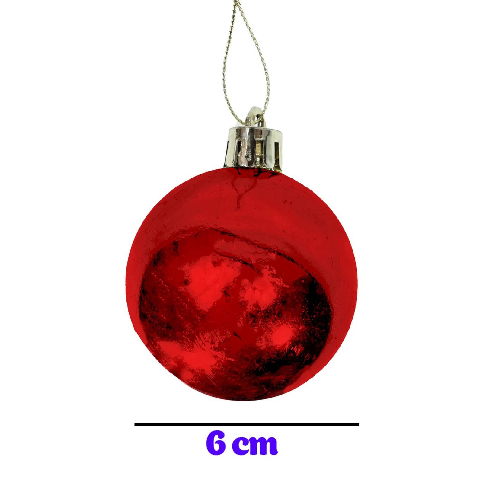 Esfera de navidad navideña para árbol No 6 colgantes 24 pz 