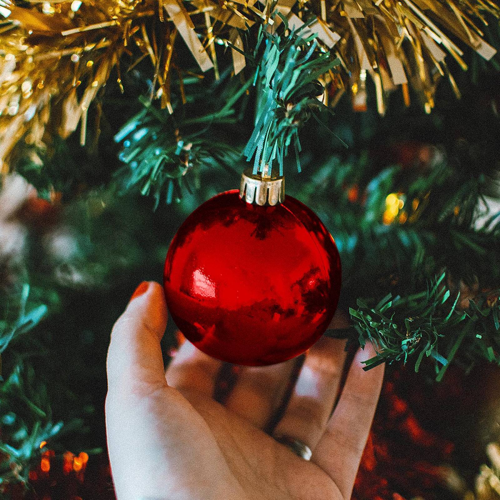 Esfera de navidad navideña para árbol No 6 colgantes 24 pz 
