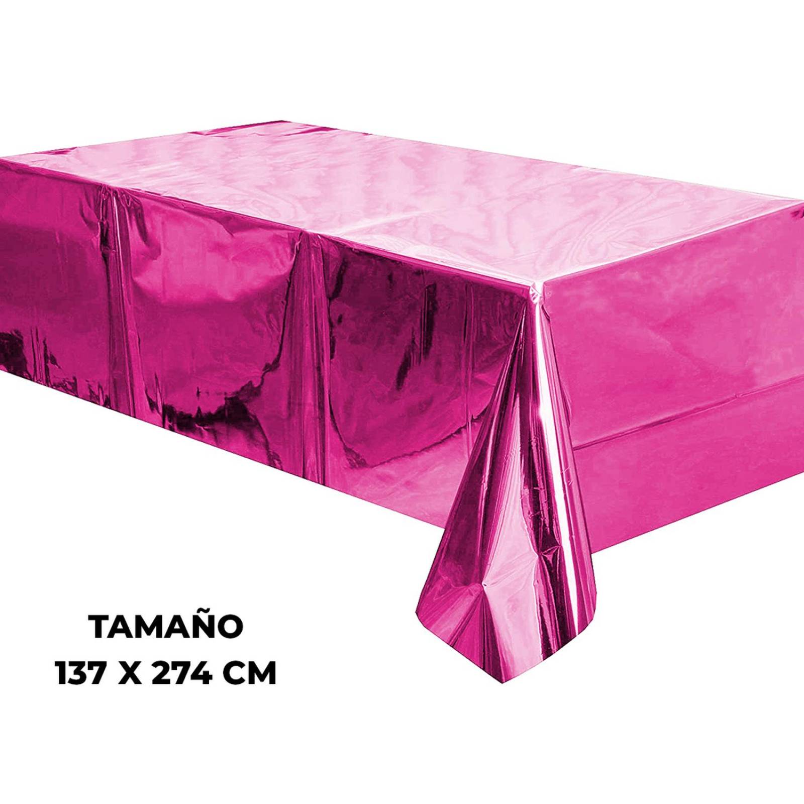 Mantel Para Mesa Rectangular De Fiesta Colores Metalicos 1 pz 