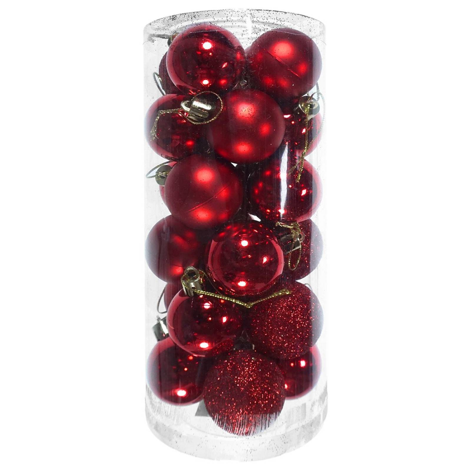 Esfera navideña en tubo para arbol de navidad de 24 pz / No5 