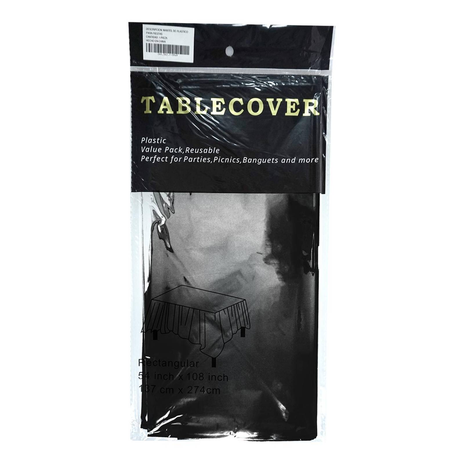 Mantel Para Mesa Rectangular De Fiesta Colores Metalicos 1 pz