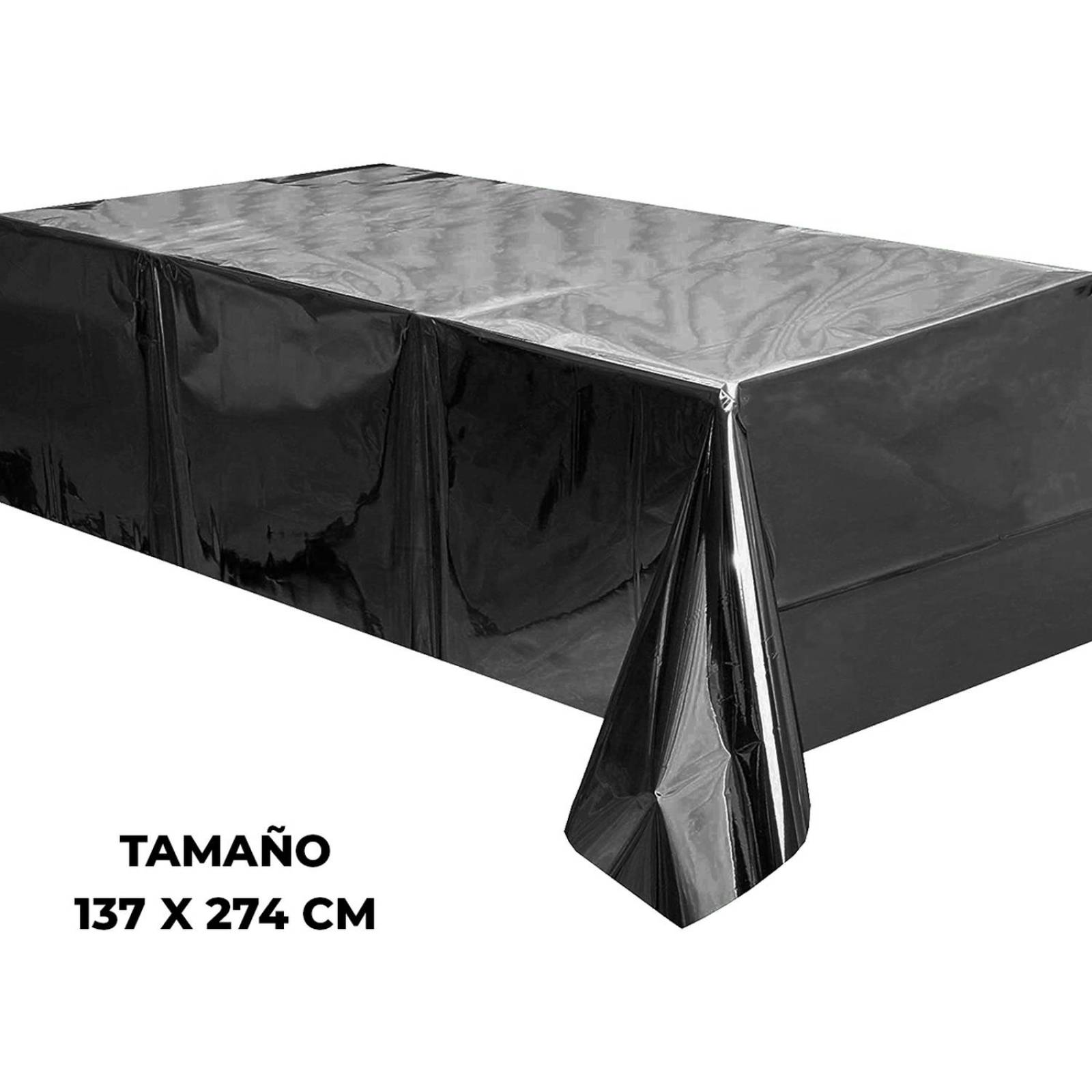 Mantel Para Mesa Rectangular De Fiesta Colores Metalicos 1 pz