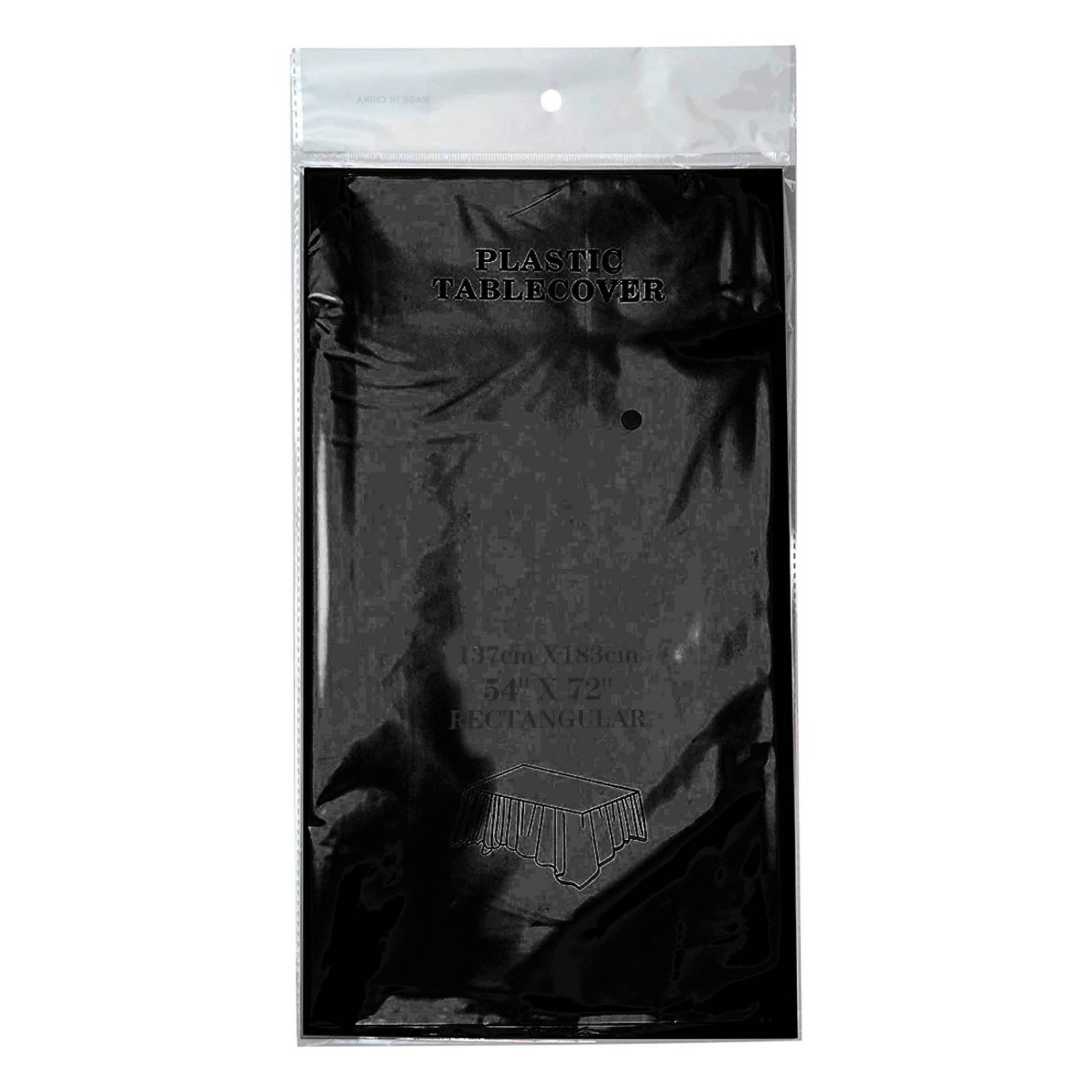 Mantel Para Mesa De Fiesta Colores Metalicos Rectangular 1pz Negro