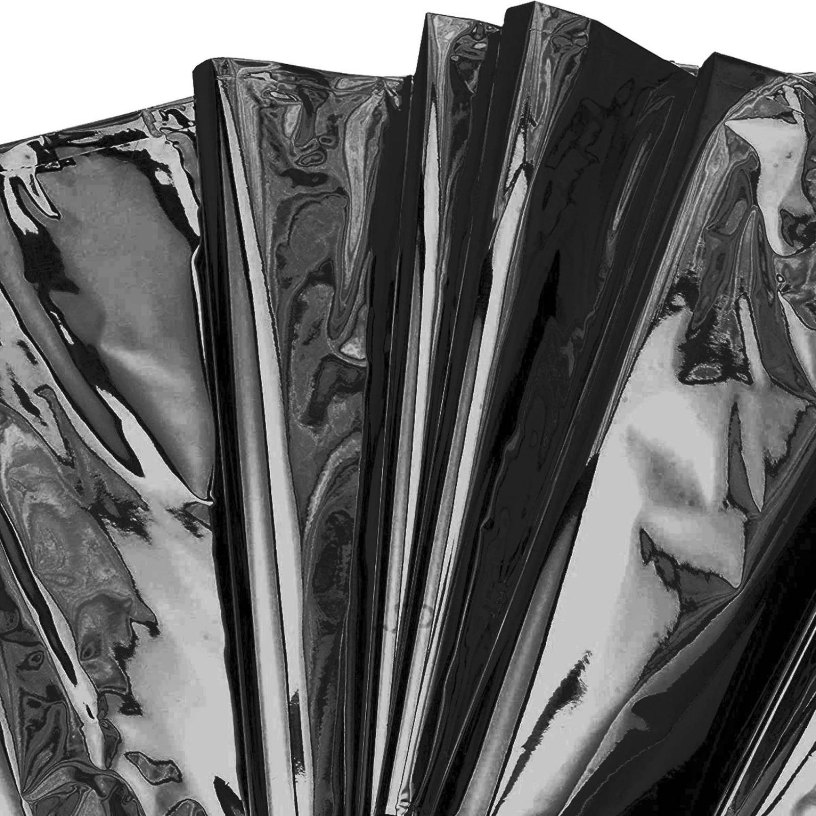 Mantel Para Mesa De Fiesta Colores Metalicos Rectangular 1pz Negro
