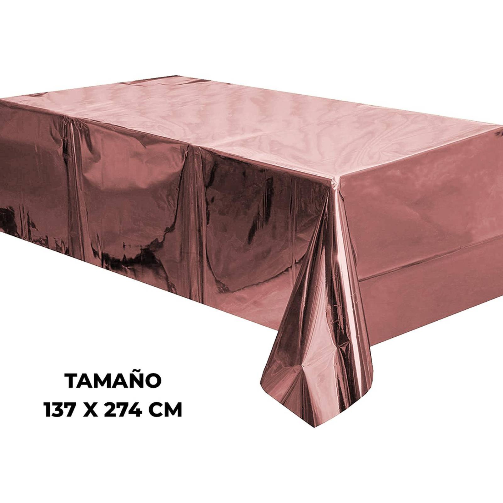 Mantel Para Mesa Rectangular De Fiesta Colores Metalicos 1 pz 