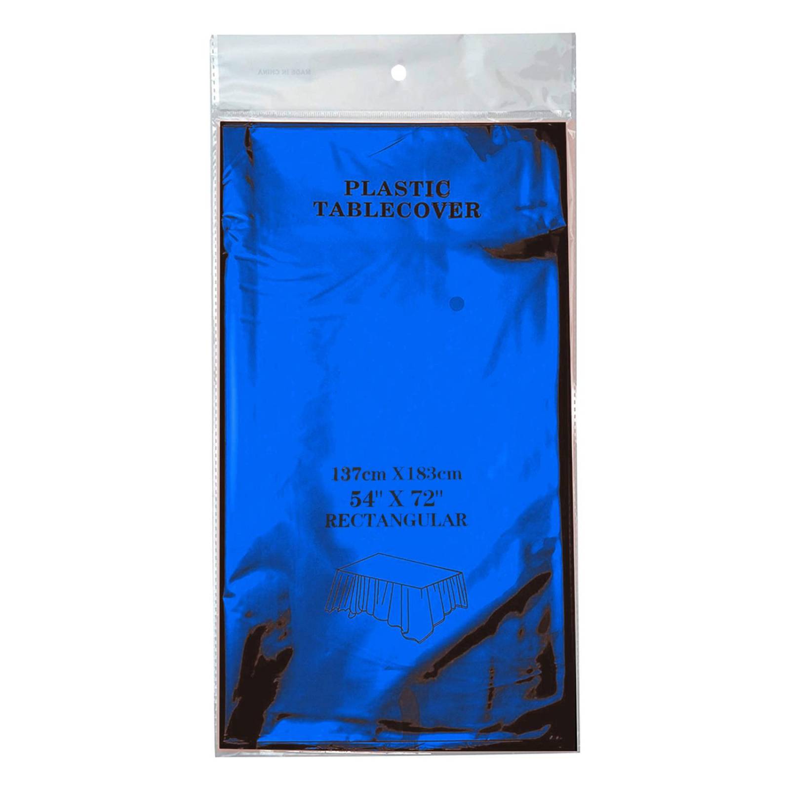 Mantel Para Mesa De Fiesta Colores Metalicos Rectangular 1pz Azul