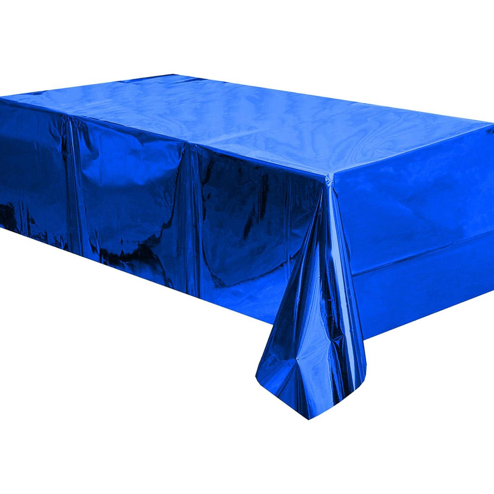 Mantel Para Mesa De Fiesta Colores Metalicos Rectangular 1pz Azul