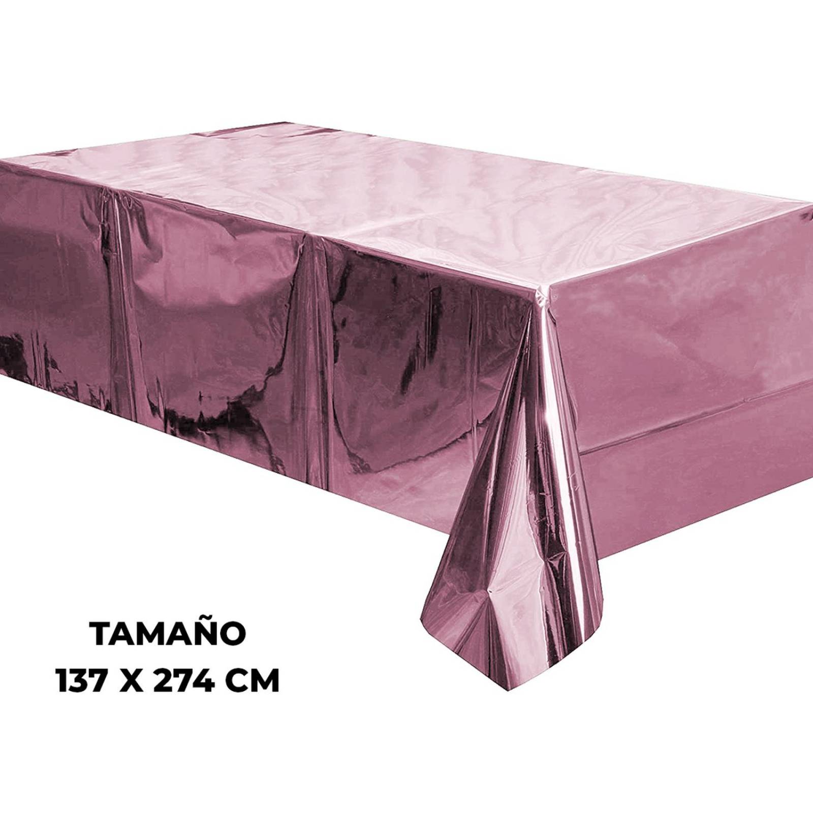 Mantel Para Mesa Rectangular De Fiesta Colores Metalicos 1 pz 
