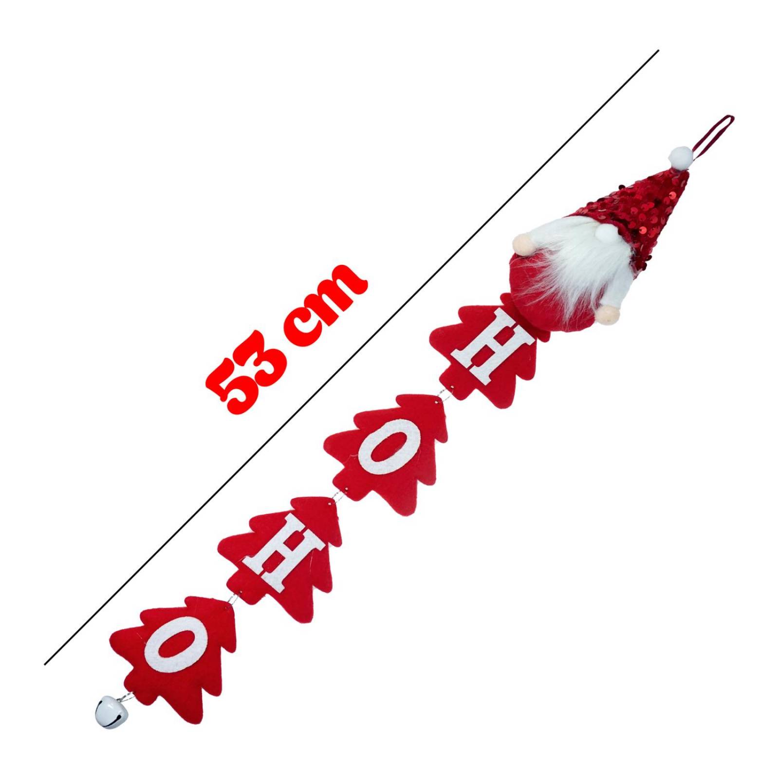 Adornos Navideños para colgar pino santa1 Pz Rojo