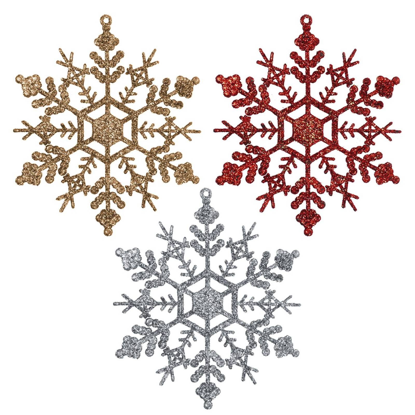 Adornos Navideños Colgantes Figura Copo De Nieve Navidad 30p 