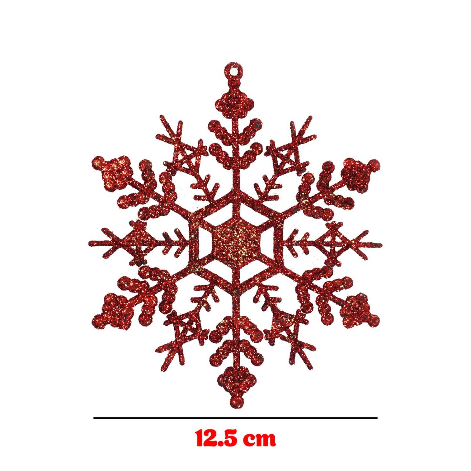 Adornos Navideños Colgantes Figura Copo De Nieve Navidad 30p 