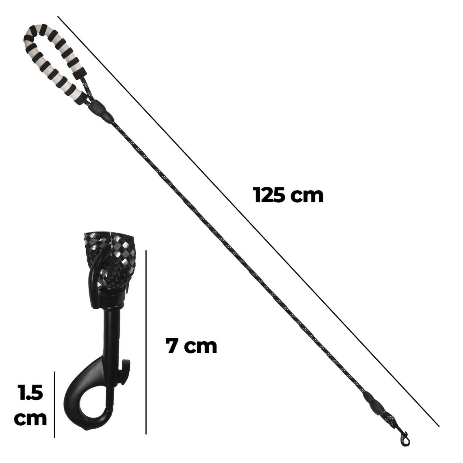 Correa para perro gato o Mascotas Corta y Gruesa 125 cm .