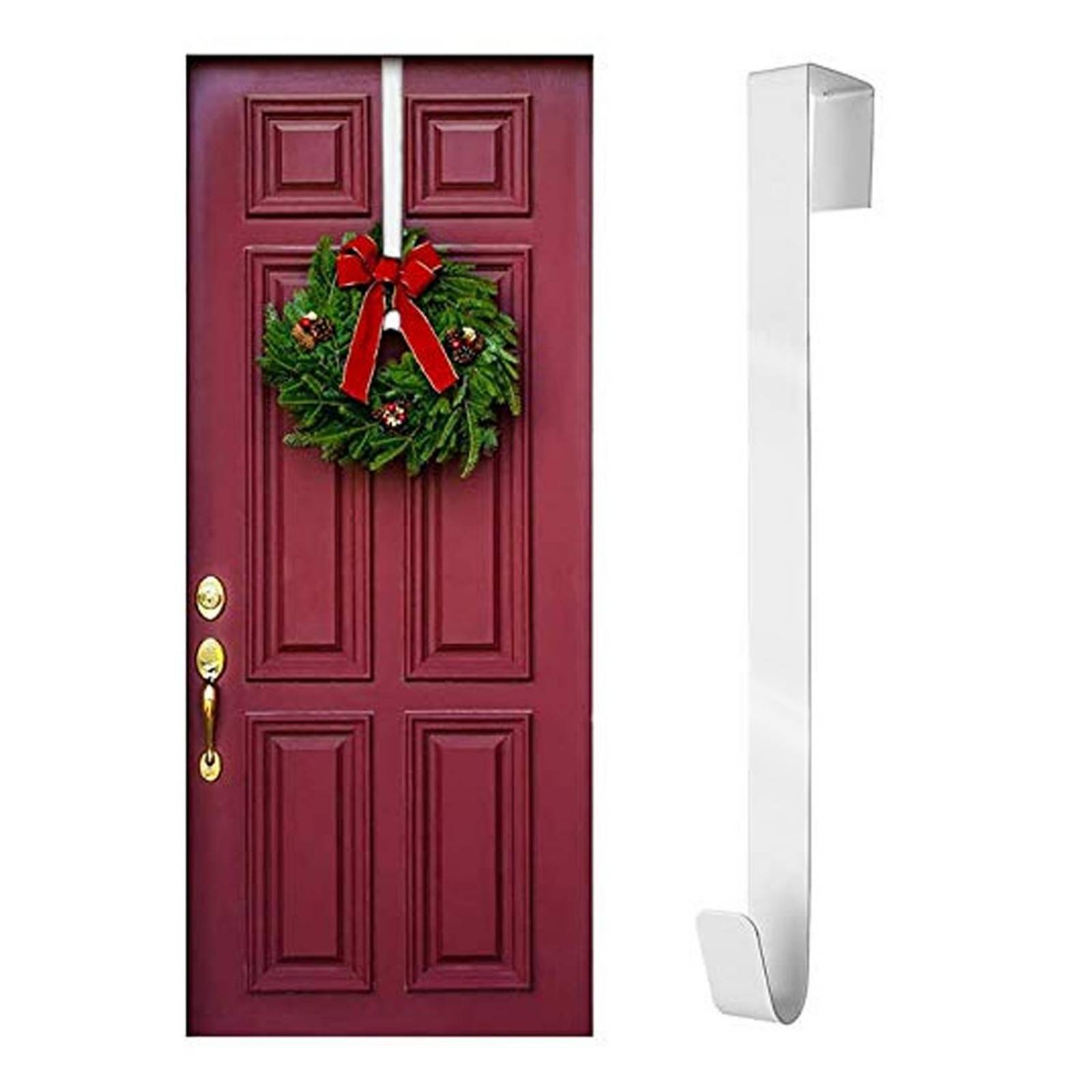 Gancho Para Colgar Adornos En La Puerta 1pz Plateado