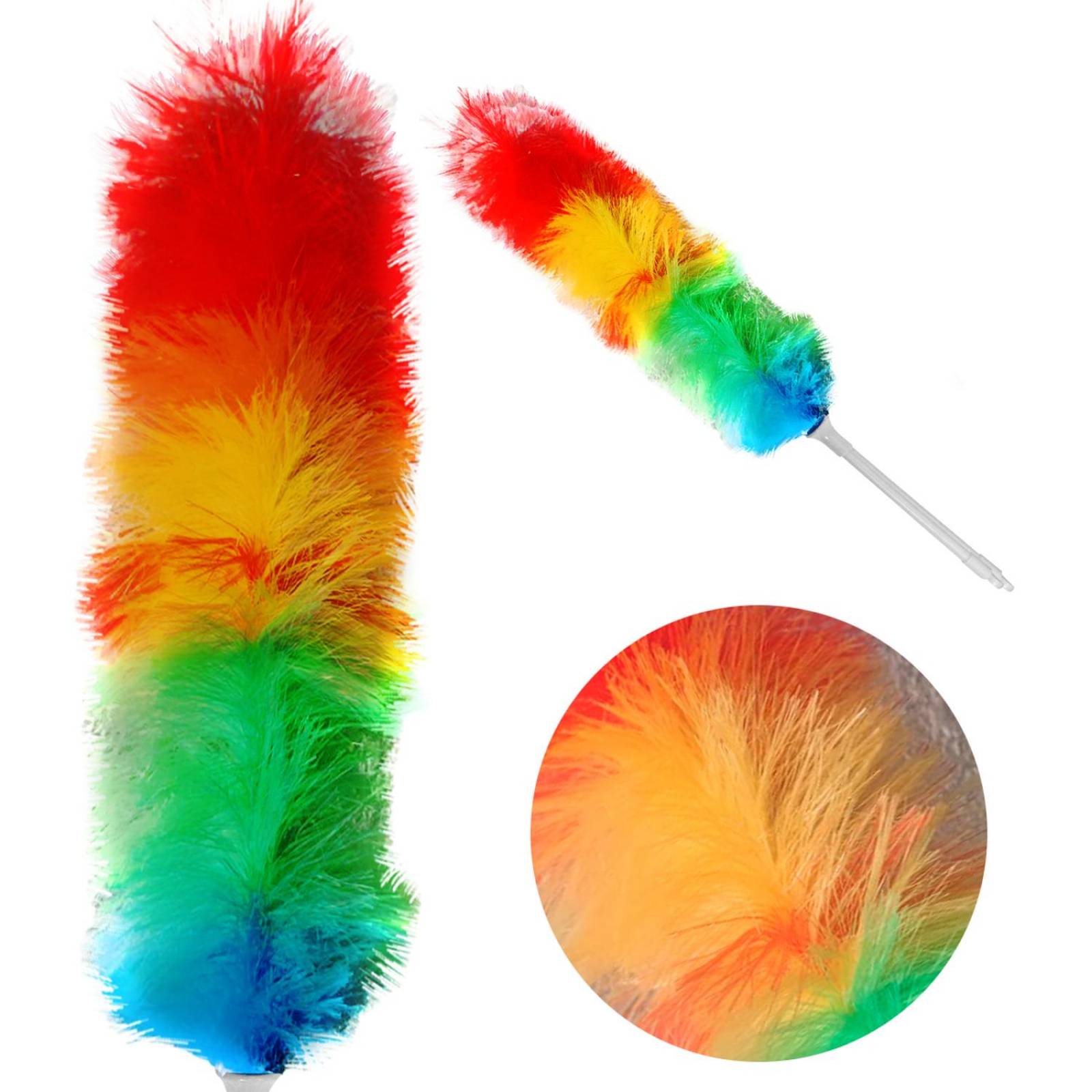 Plumero De Fibra Sintetica De Colores 2pz 