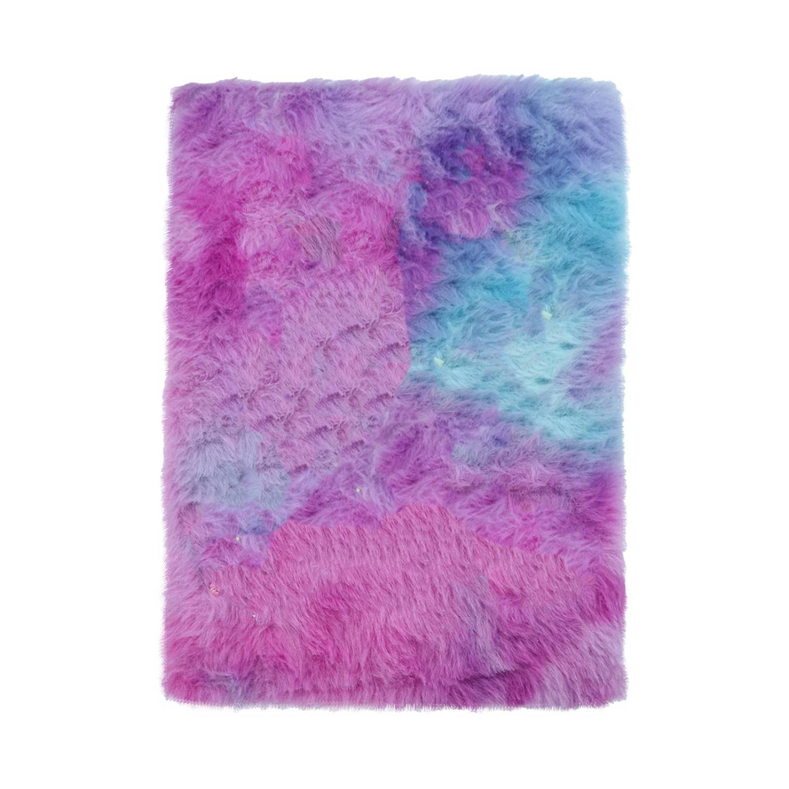 Diario Libreta De Peluche Unicornio De Raya Pasta Dura 1pz Violeta