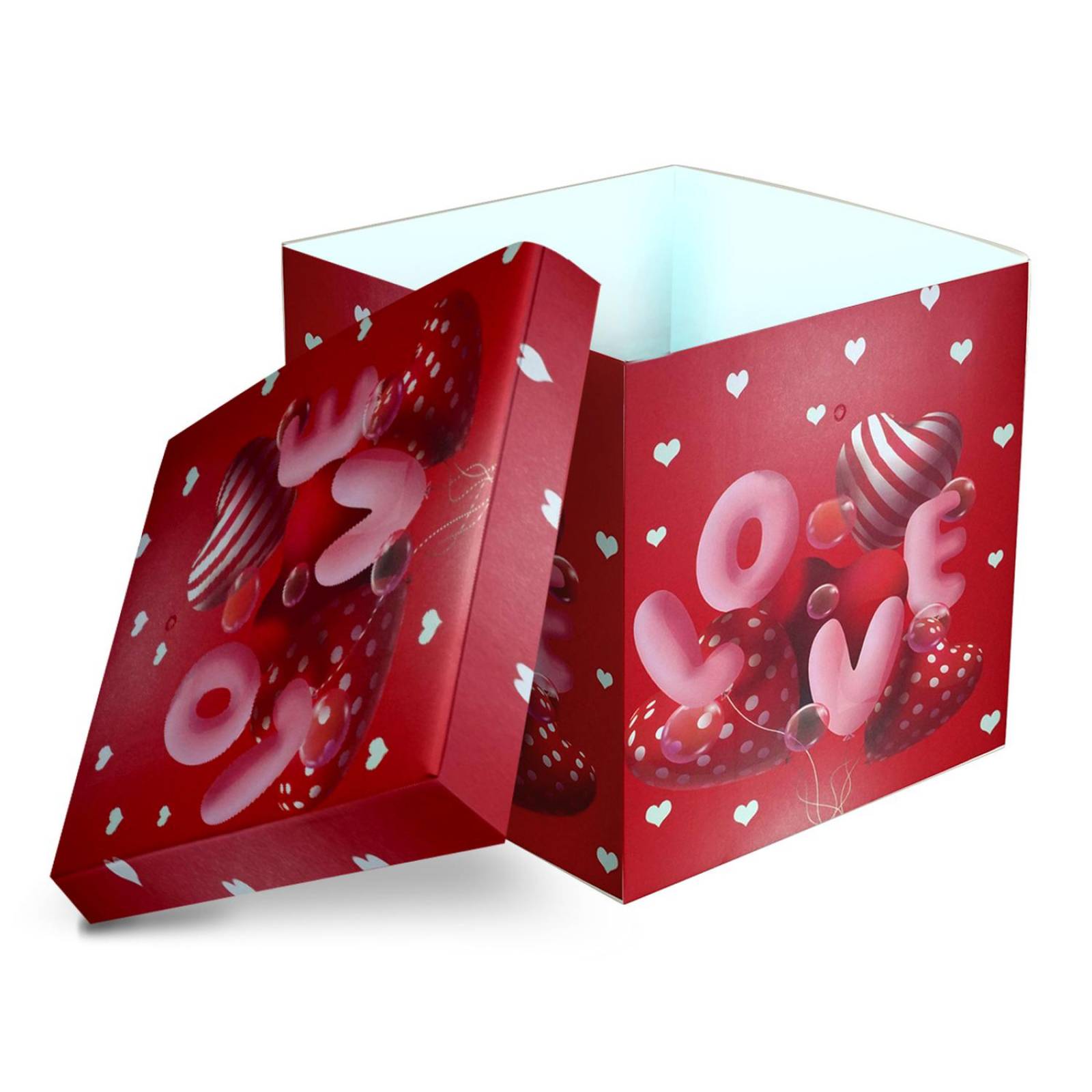 Caja Para Regalo 14 D Febrero 15X15 cm 6pz Mixta