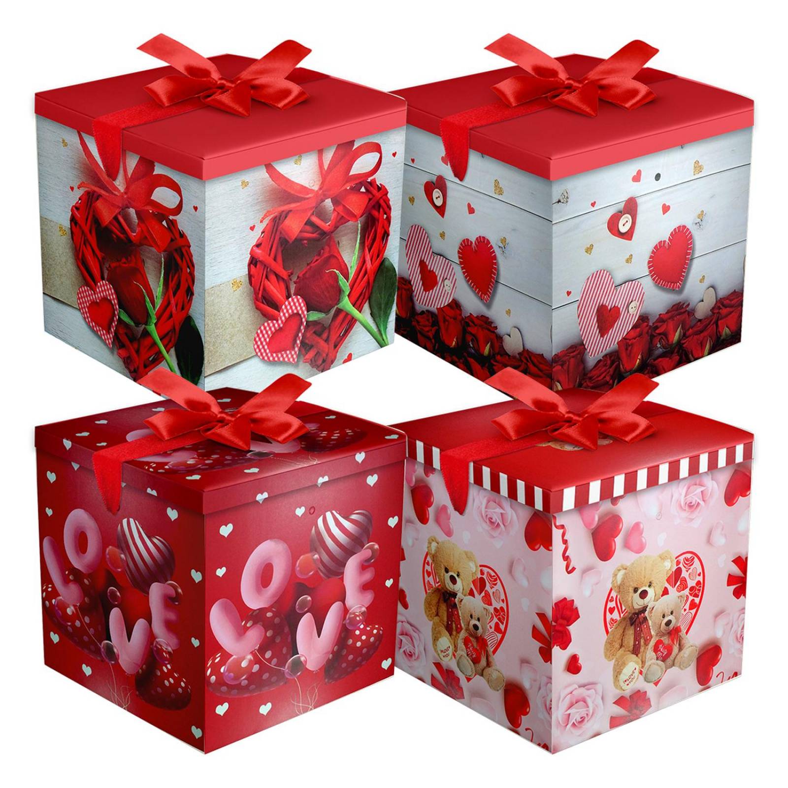 Caja Para Regalo 14 D Febrero 15X15 cm 6pz Mixta