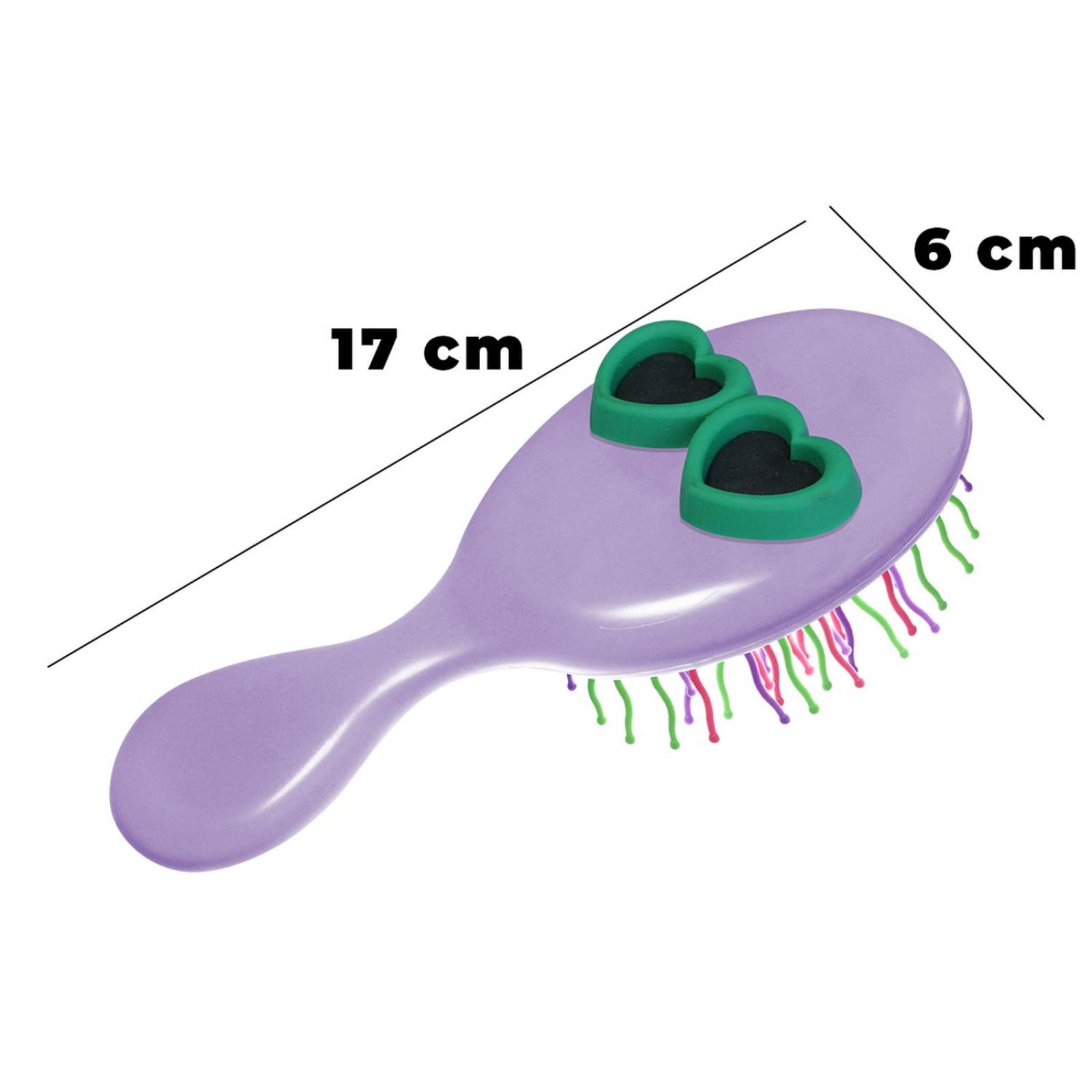 Broches Pinza Pasador para cabello y cepillo de Niña 7 pz Purpura.