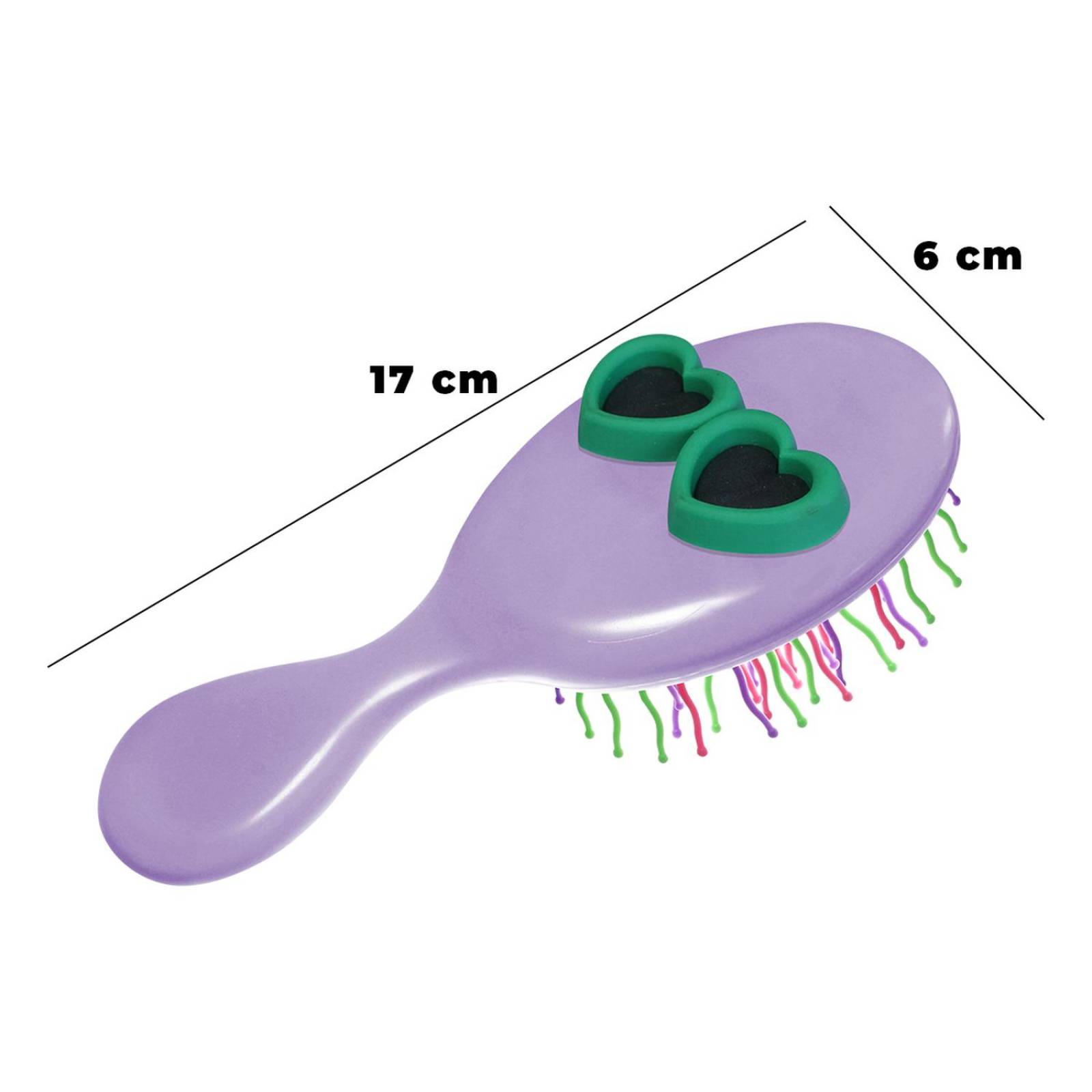 Extensiones De Cabello Mechas De Colores Para Niña y Cepillo 11pz Violeta.